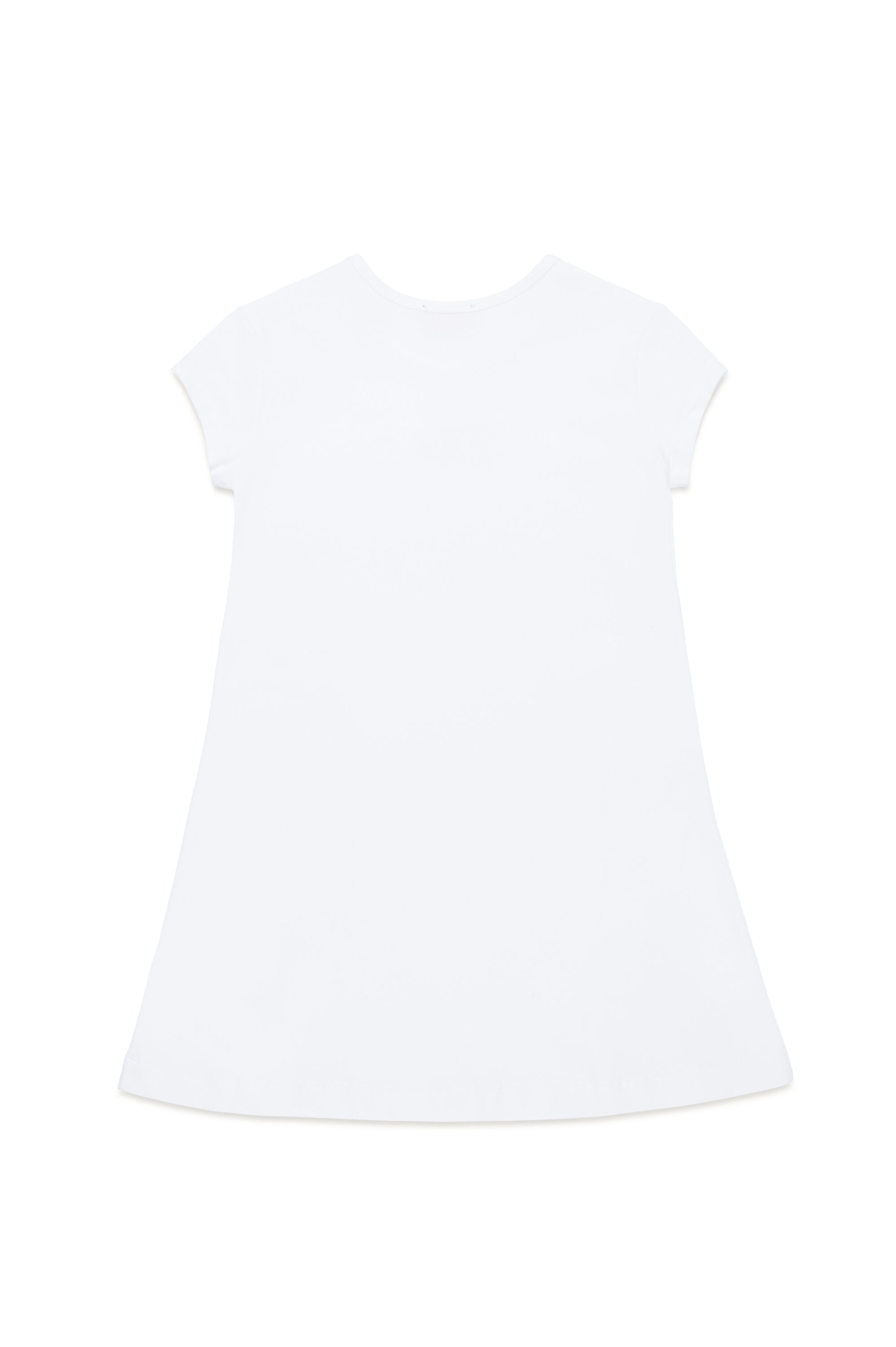 Diesel - DANGIELAM, Woman's T-shirt dress with cut-out Oval D logo in White - 2