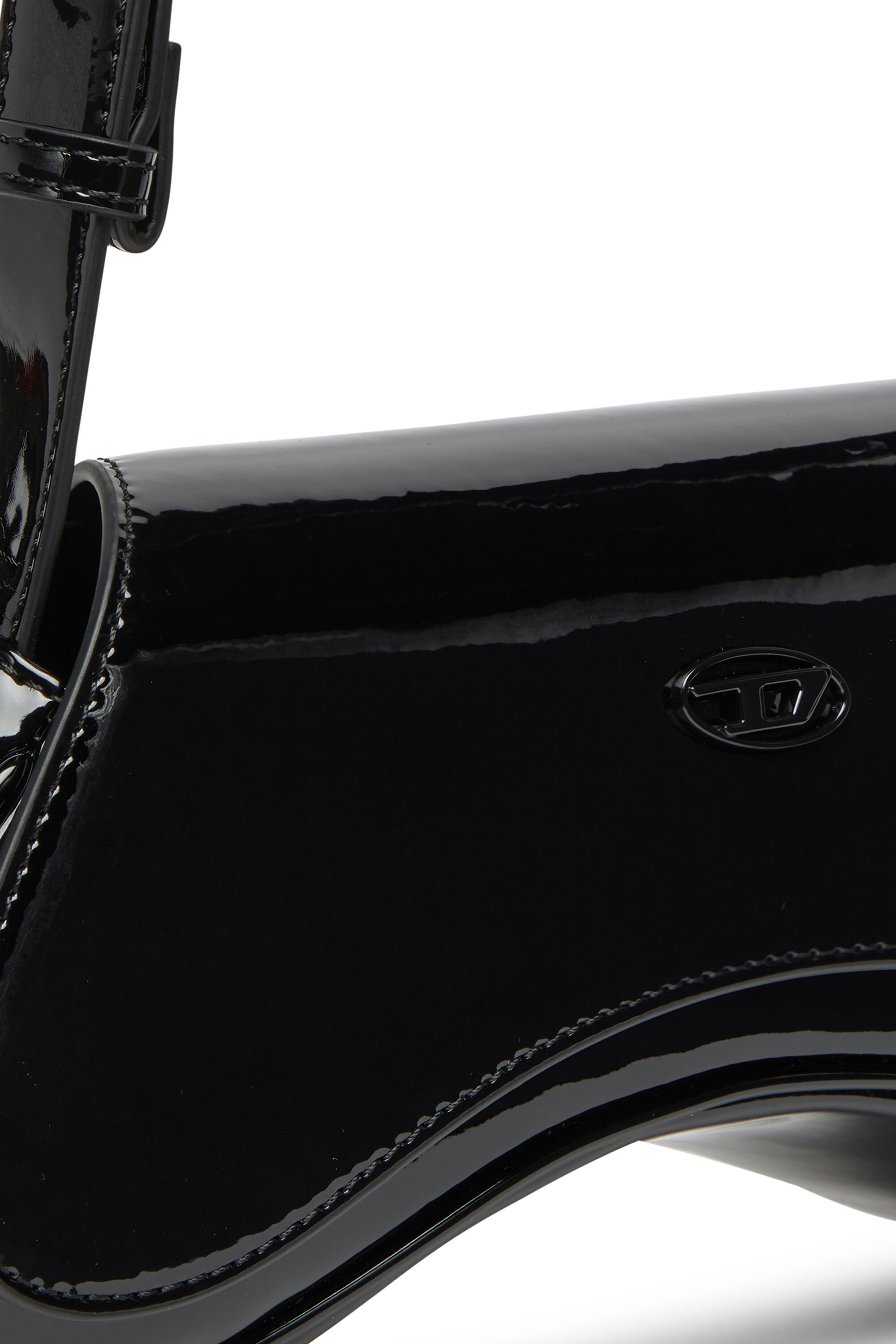 Diesel - PLAY CROSSBODY, Woman's Play-Crossbody bag in glossy PU in Black - 2