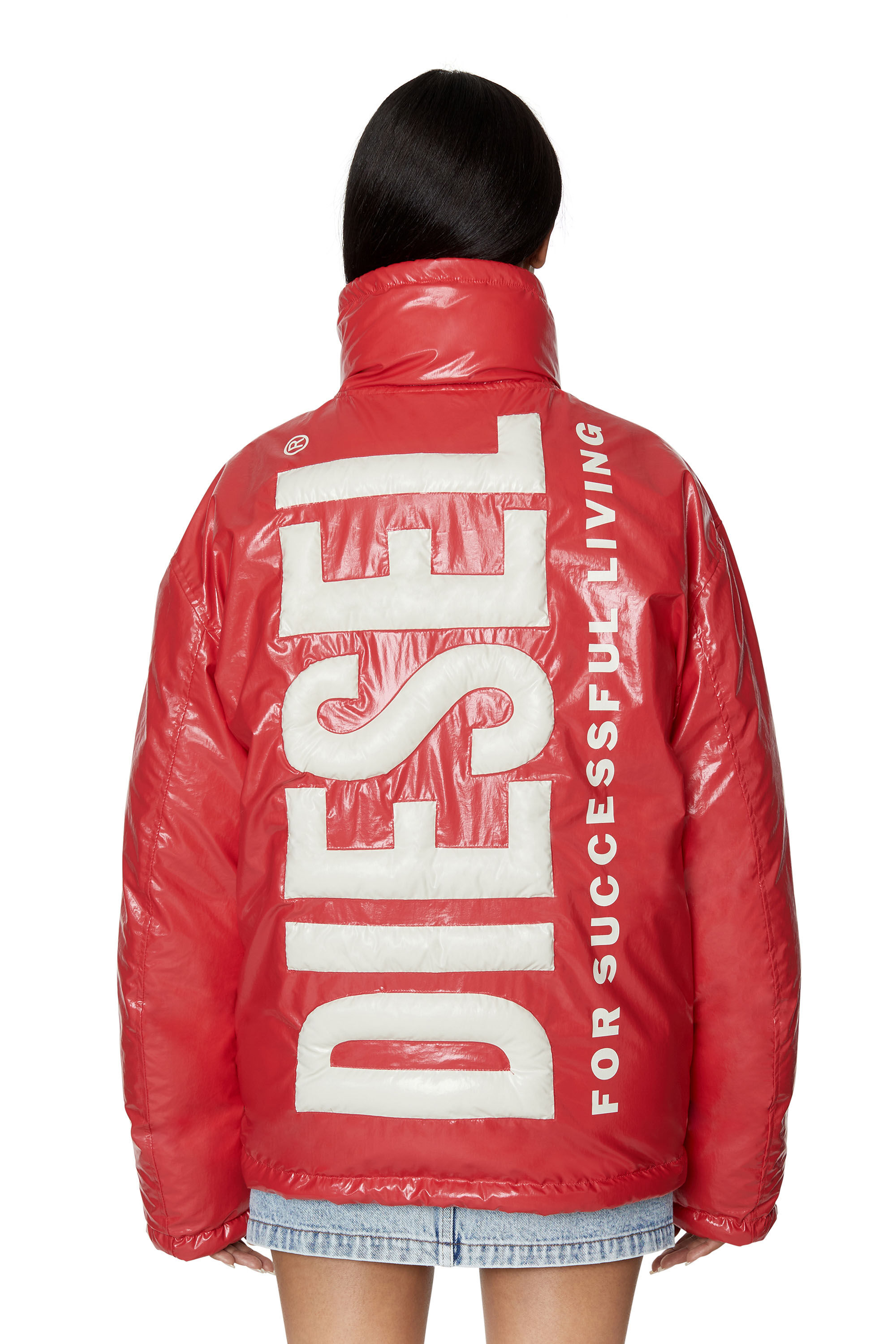 W JUPITER Unisex Oversized reversible logo puffer jacket Diesel