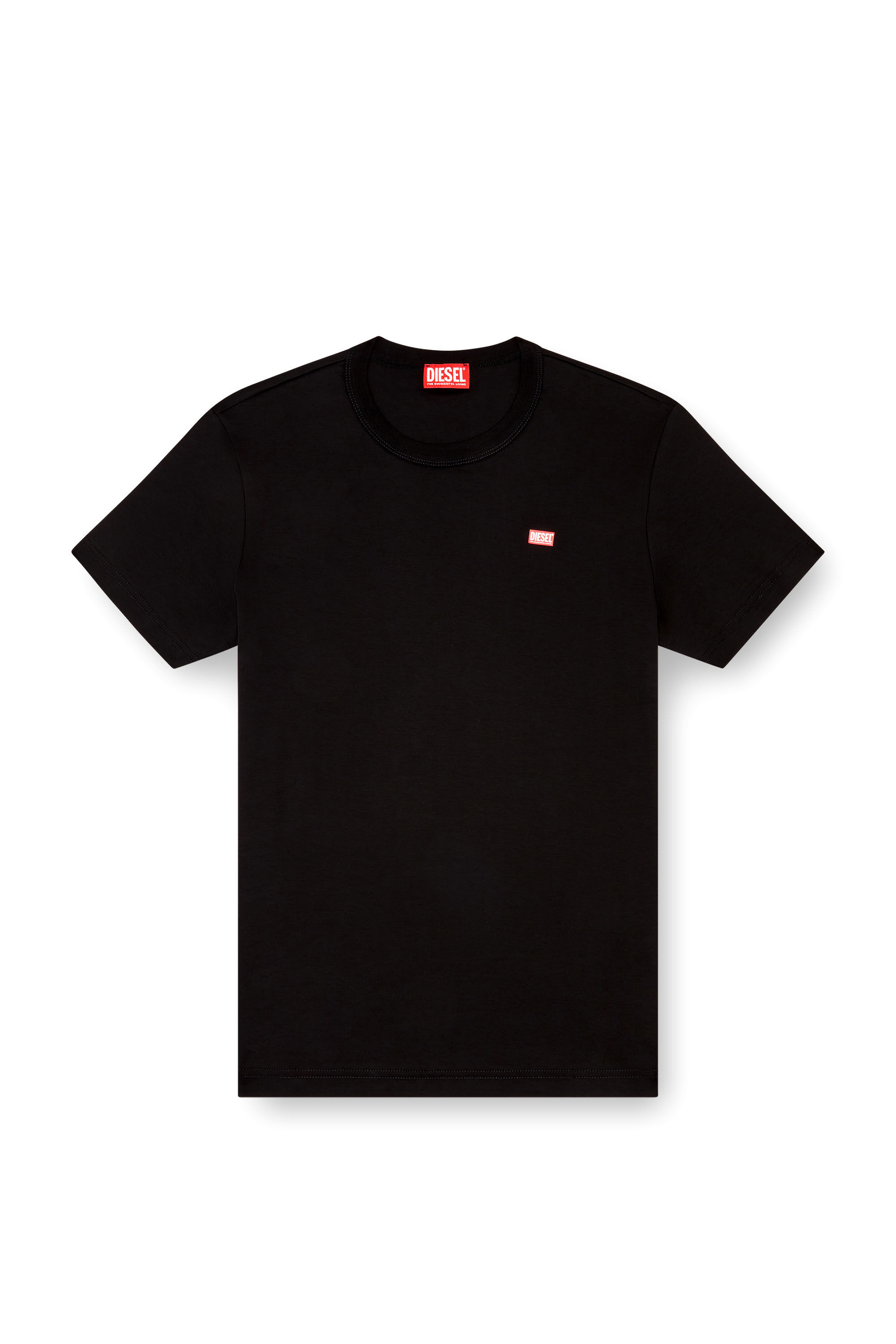 Men's T-shirt in mercerised cotton | Black | Diesel