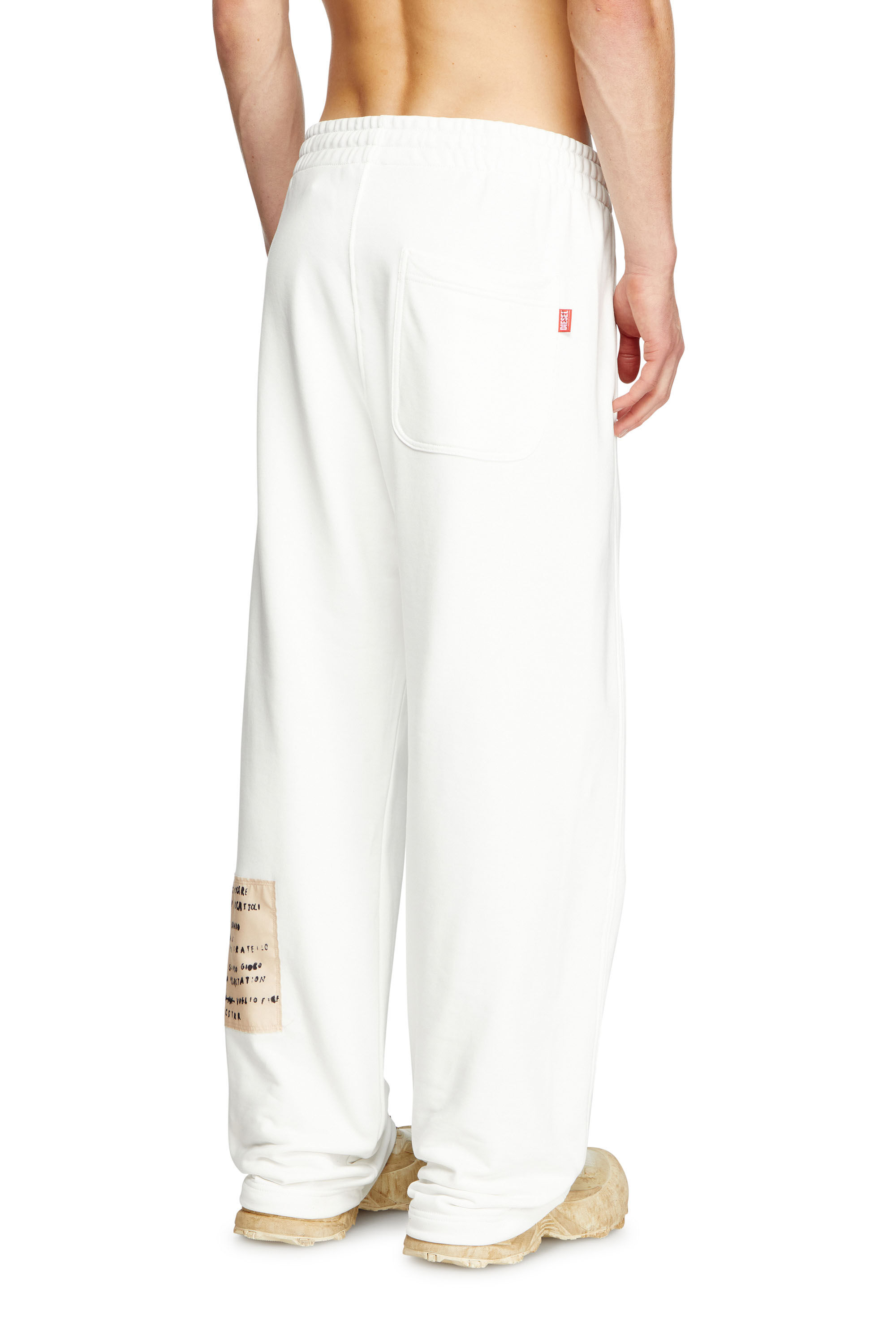 Women's Track pants with tattoo patches | White | Diesel