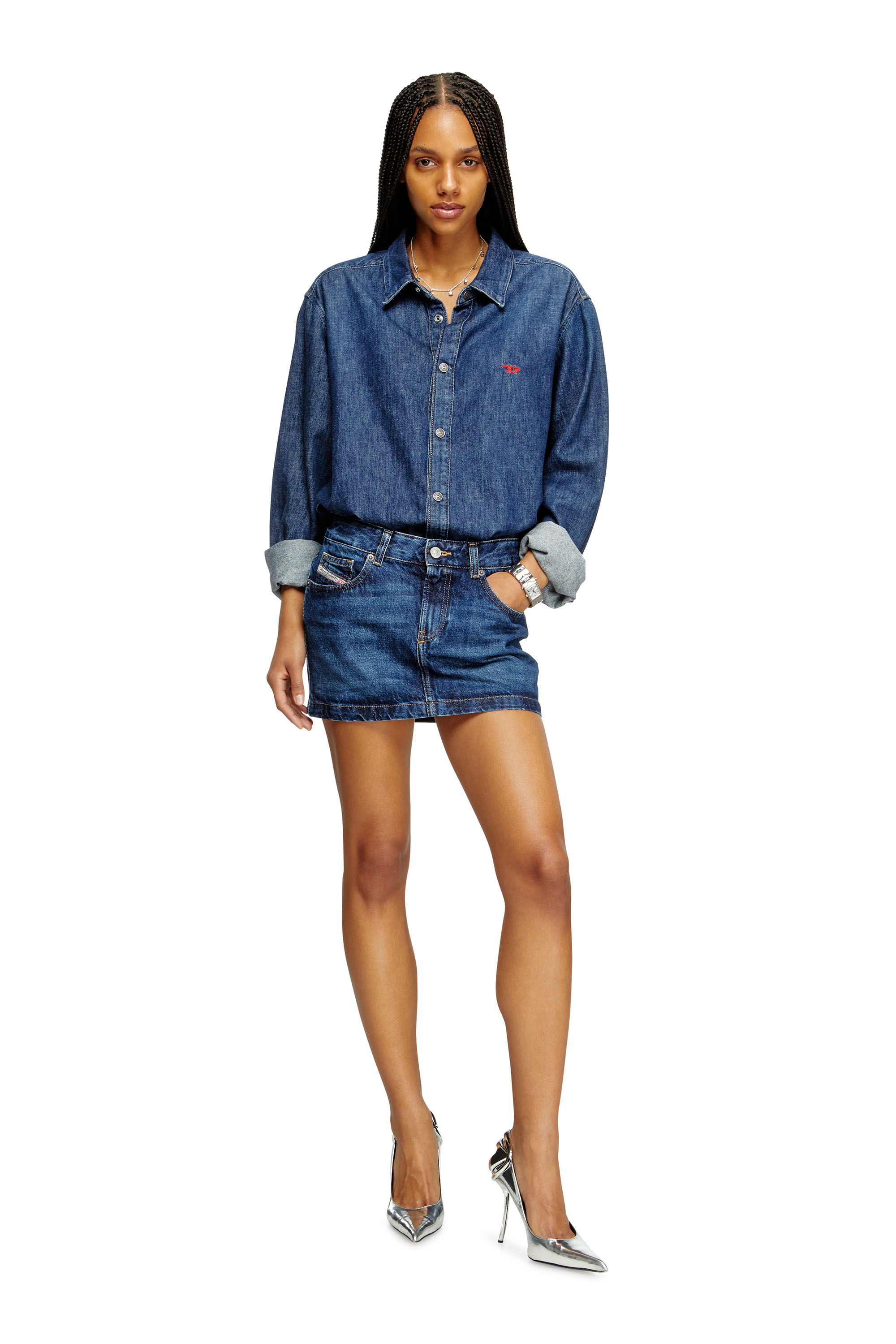 Women's Mini skirt in denim | Blue | Diesel