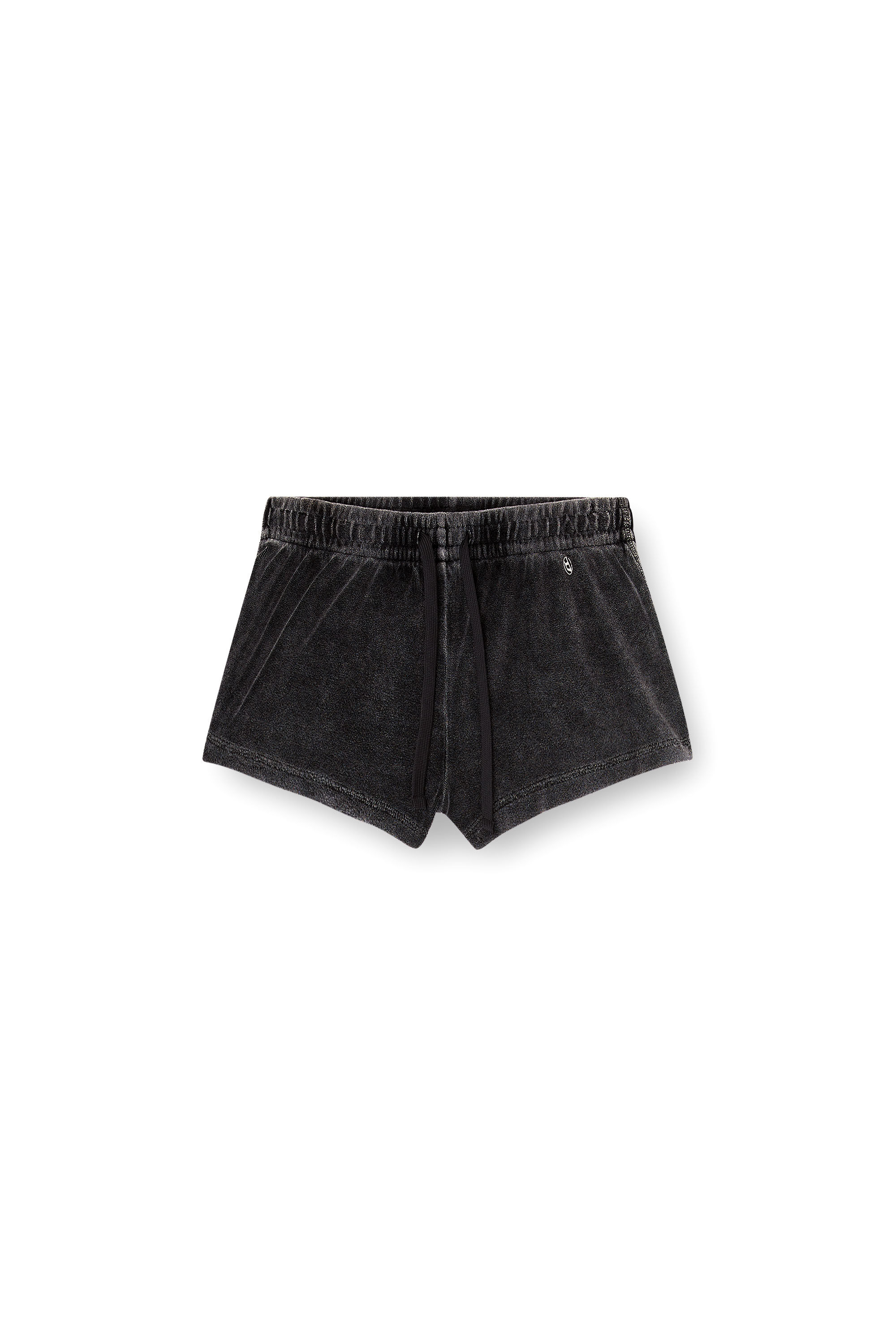 Women's Shorts in treated towelling fabric | Grey | Diesel