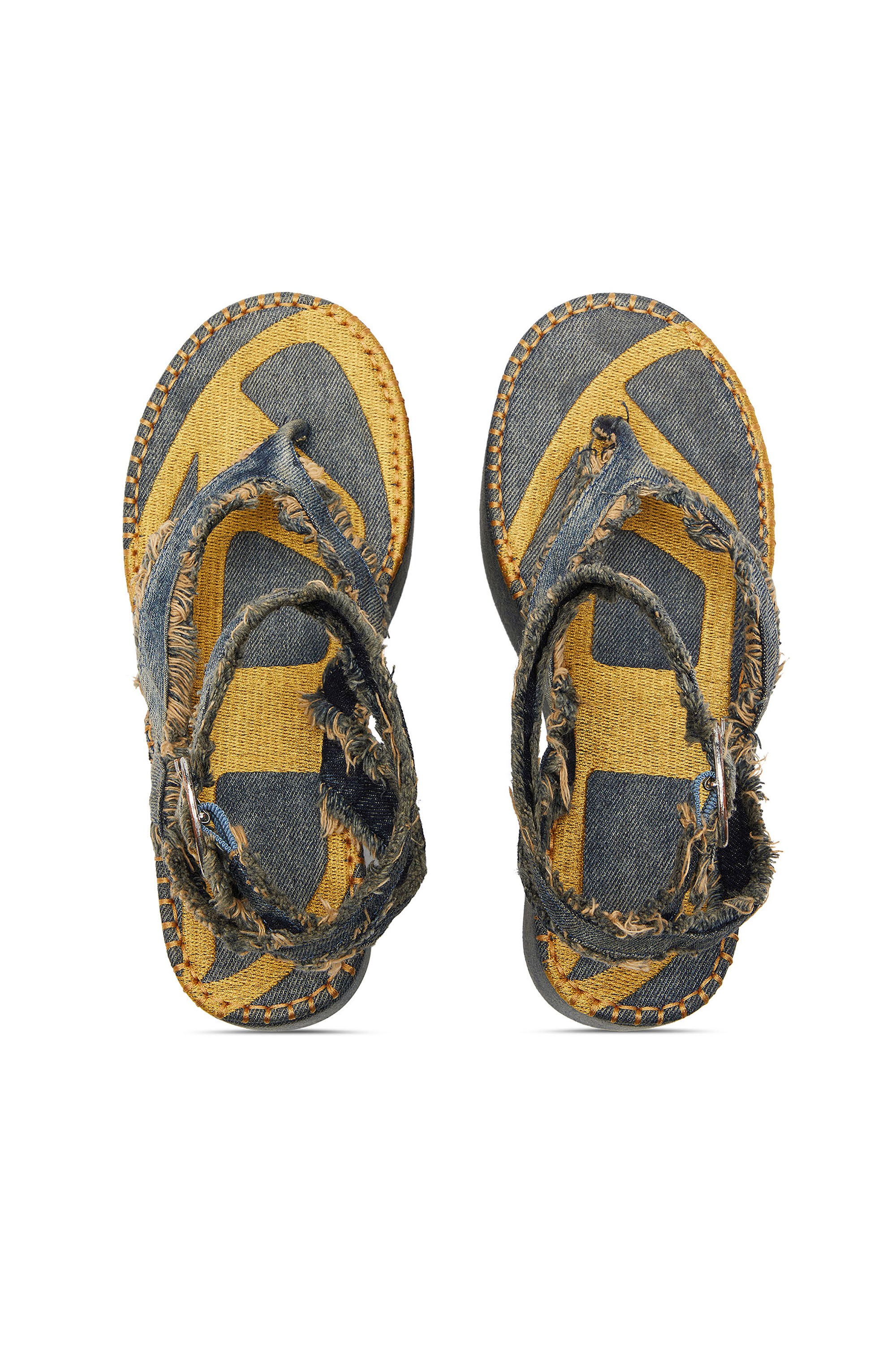 Women's Sa-Nikola - Sandals in denim with frayed details | Blue