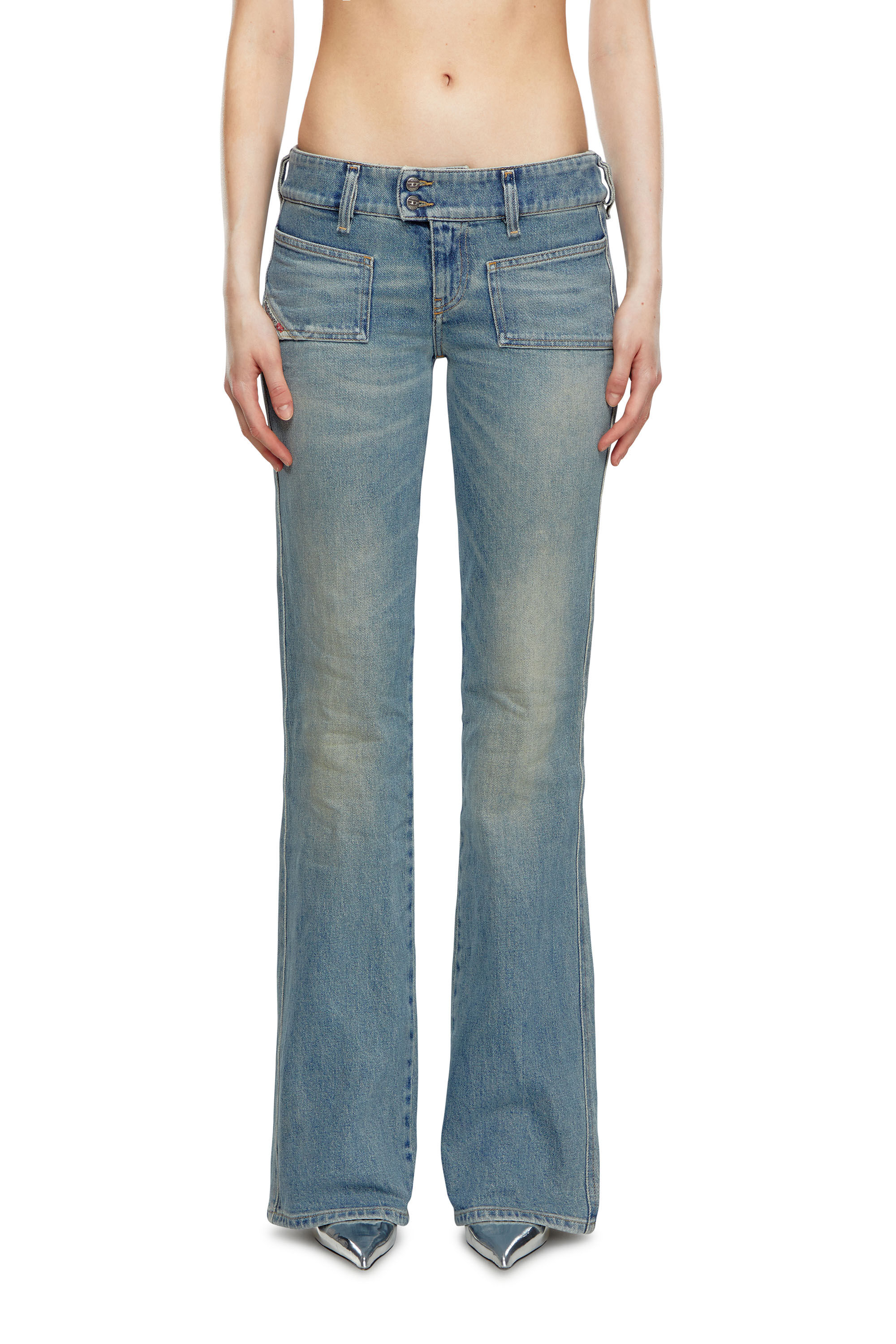 Diesel - Bootcut and Flare Jeans D-Hush 09J55, Light Blue - Image 3