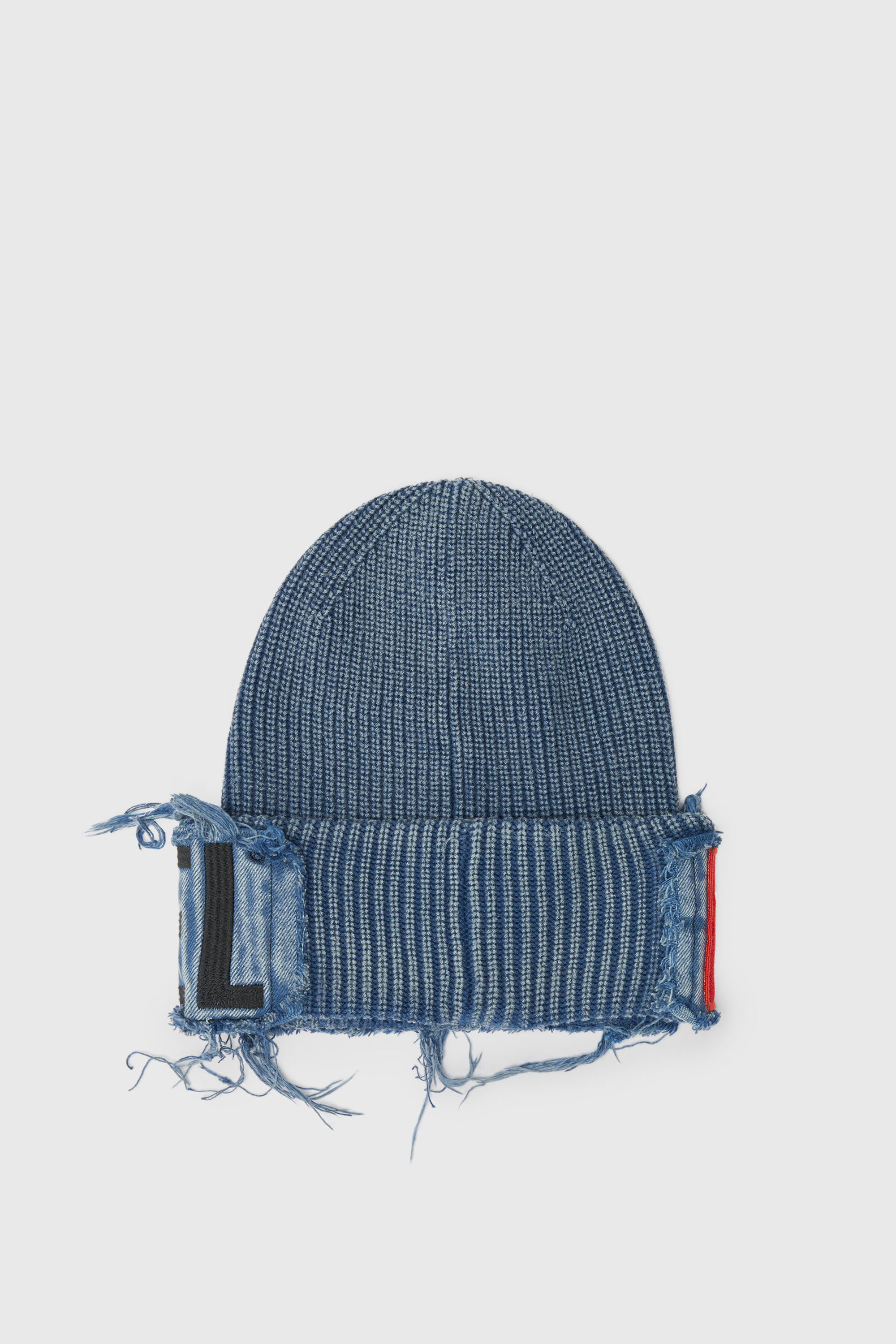 Women's Denim effect beanie with bold patch detail | Blue | Diesel
