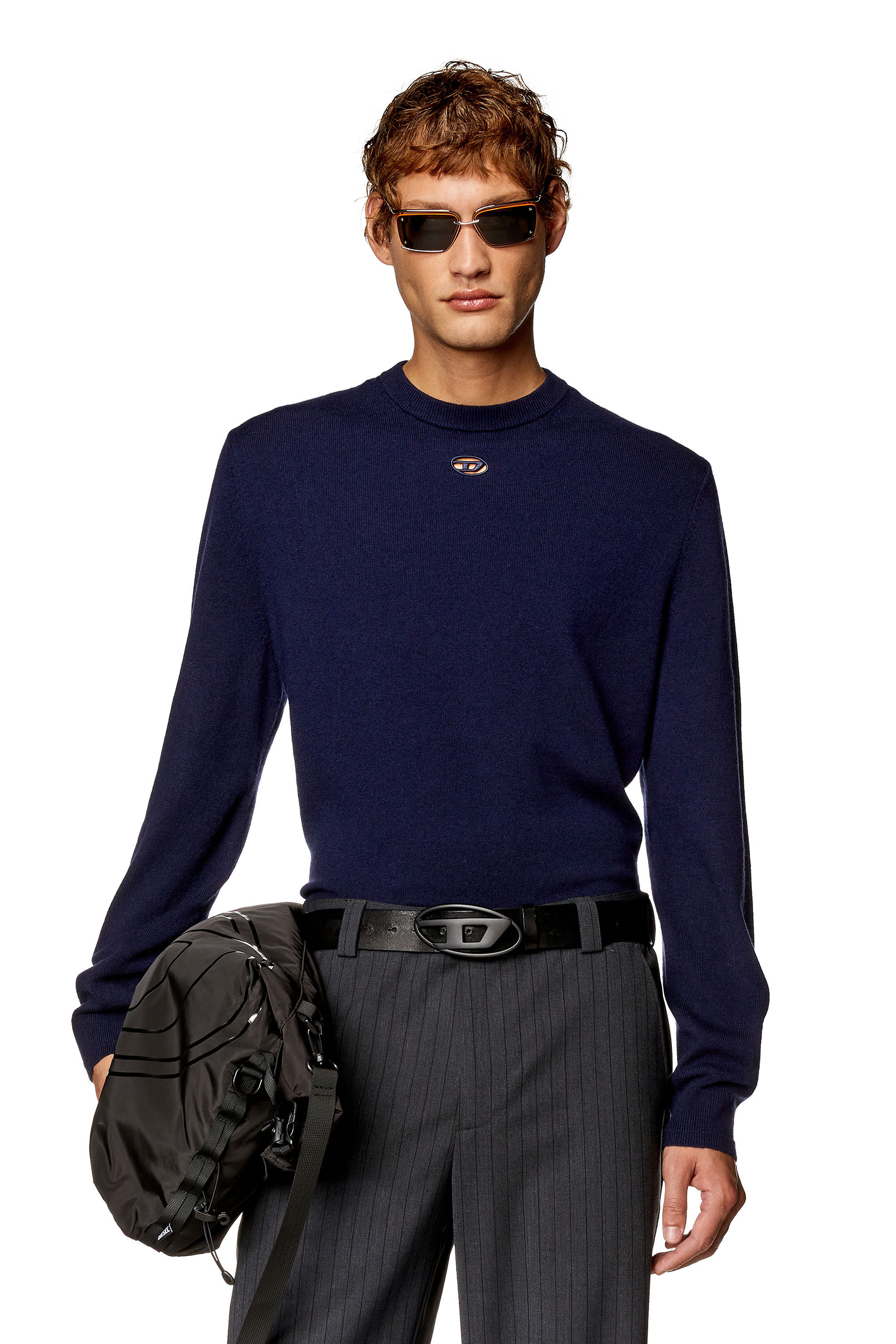 Men's Wool and cashmere jumper | Blue | Diesel