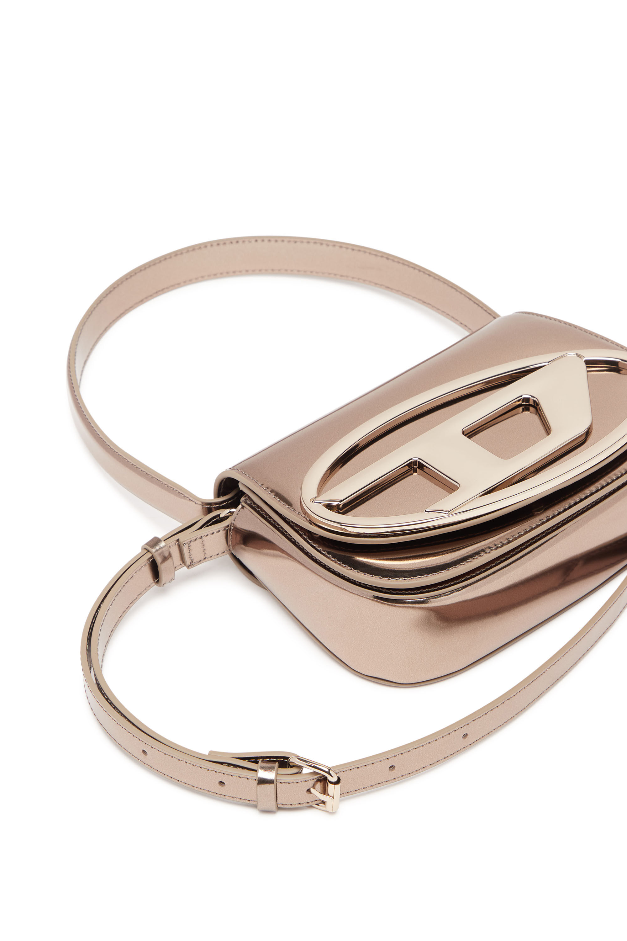 Women's 1DR-Iconic shoulder bag in mirrored leather | Brown | Diesel