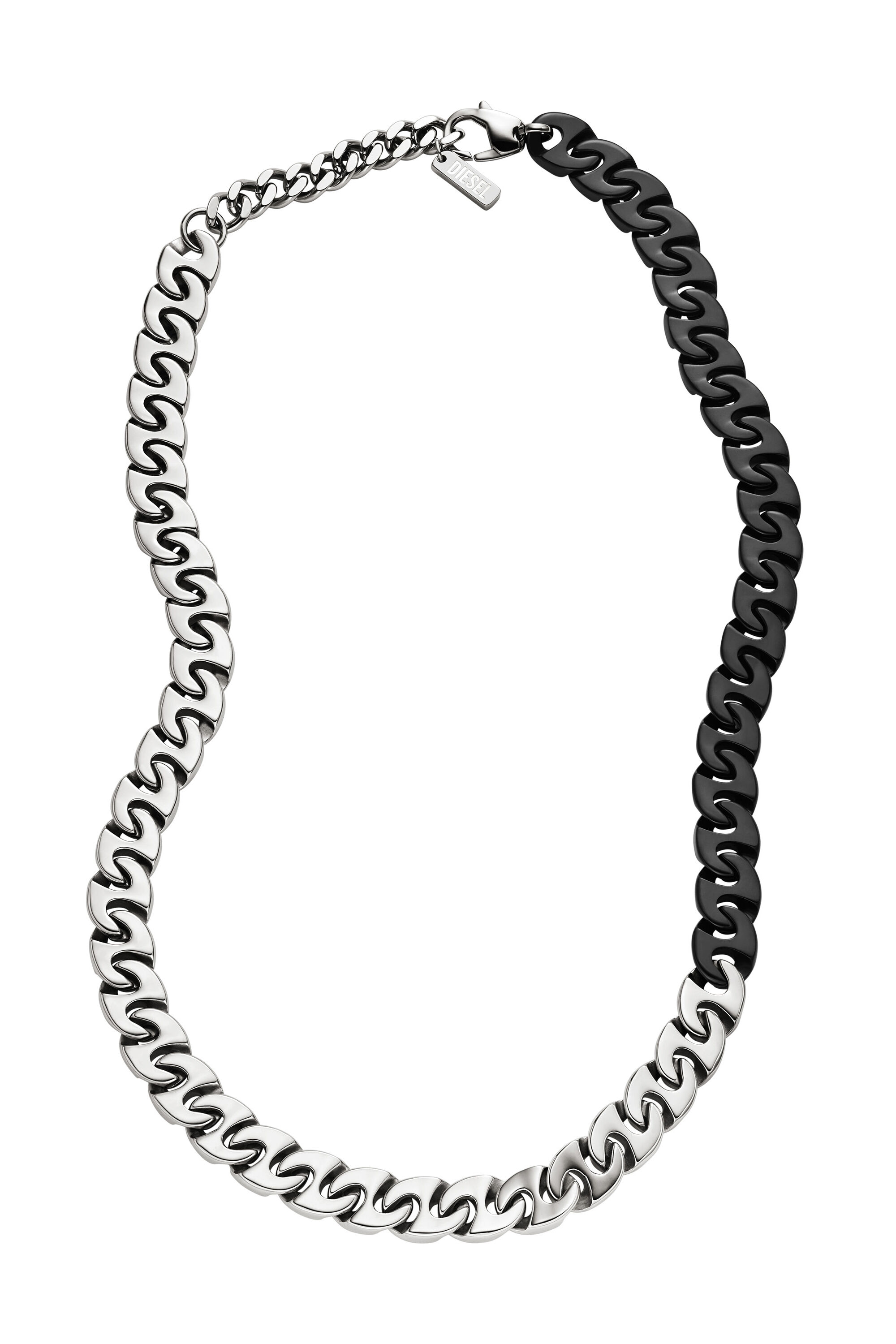 Women's Two-Tone Stainless Steel Chain Necklace | Silver