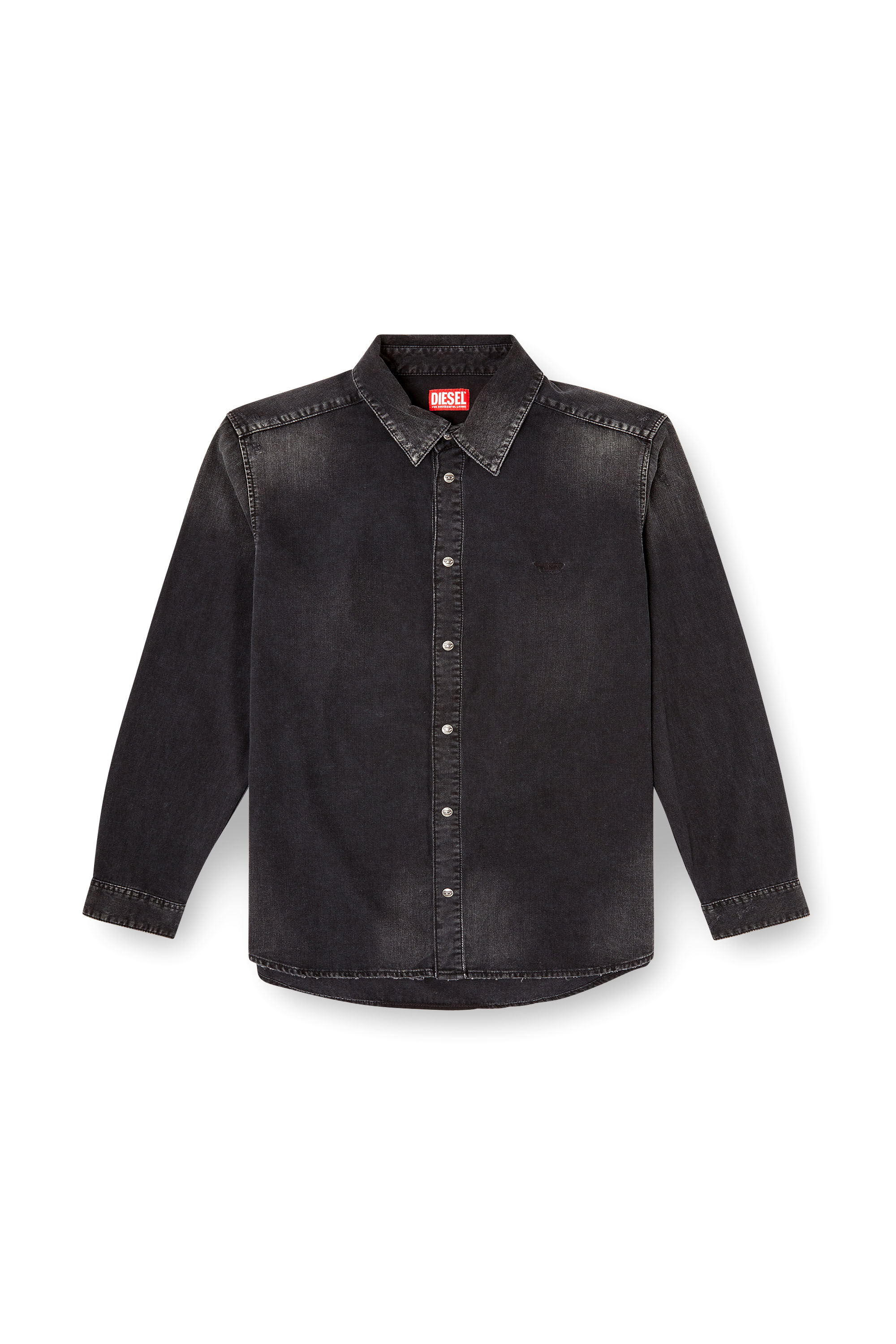 Men's Long-sleeve denim shirt | Black | Diesel