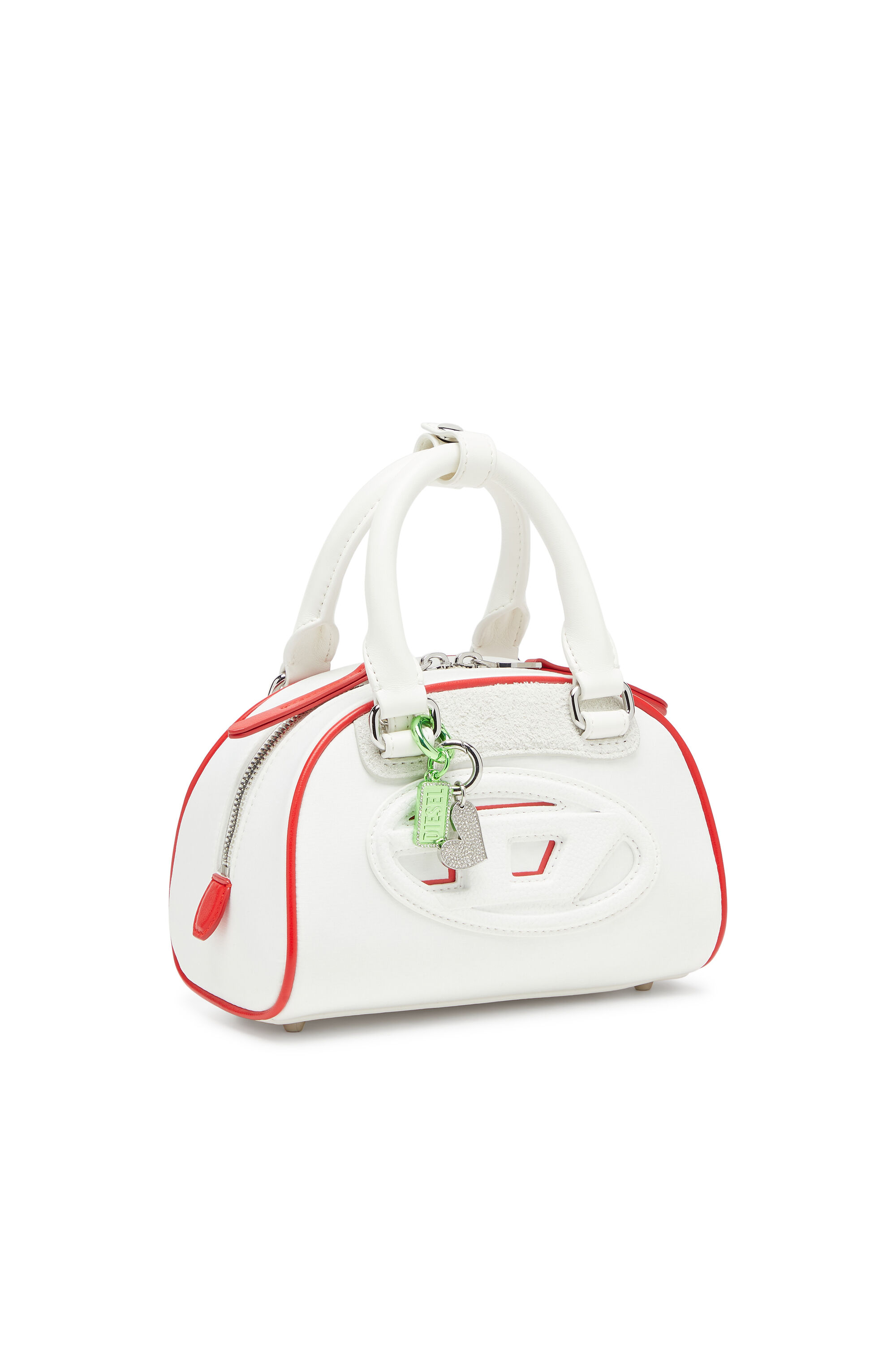 Women's 1DR Dome-Colour-block small bowling bag | White | Diesel