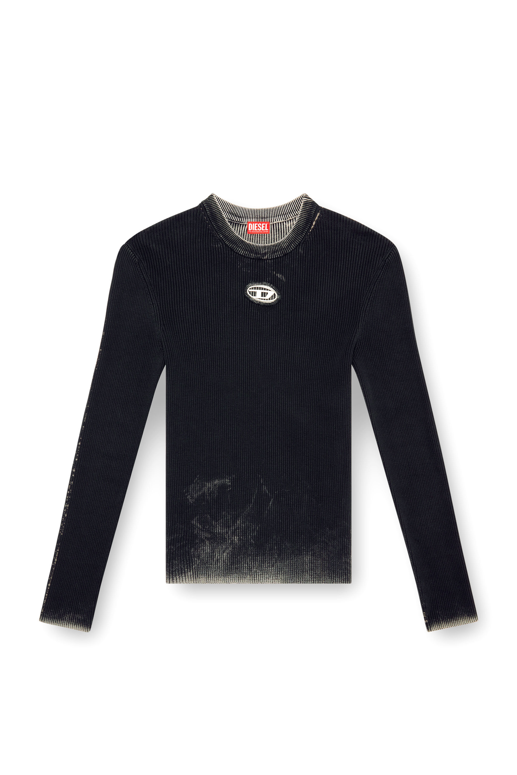 Men's Cut-out jumper with Oval D | Black | Diesel