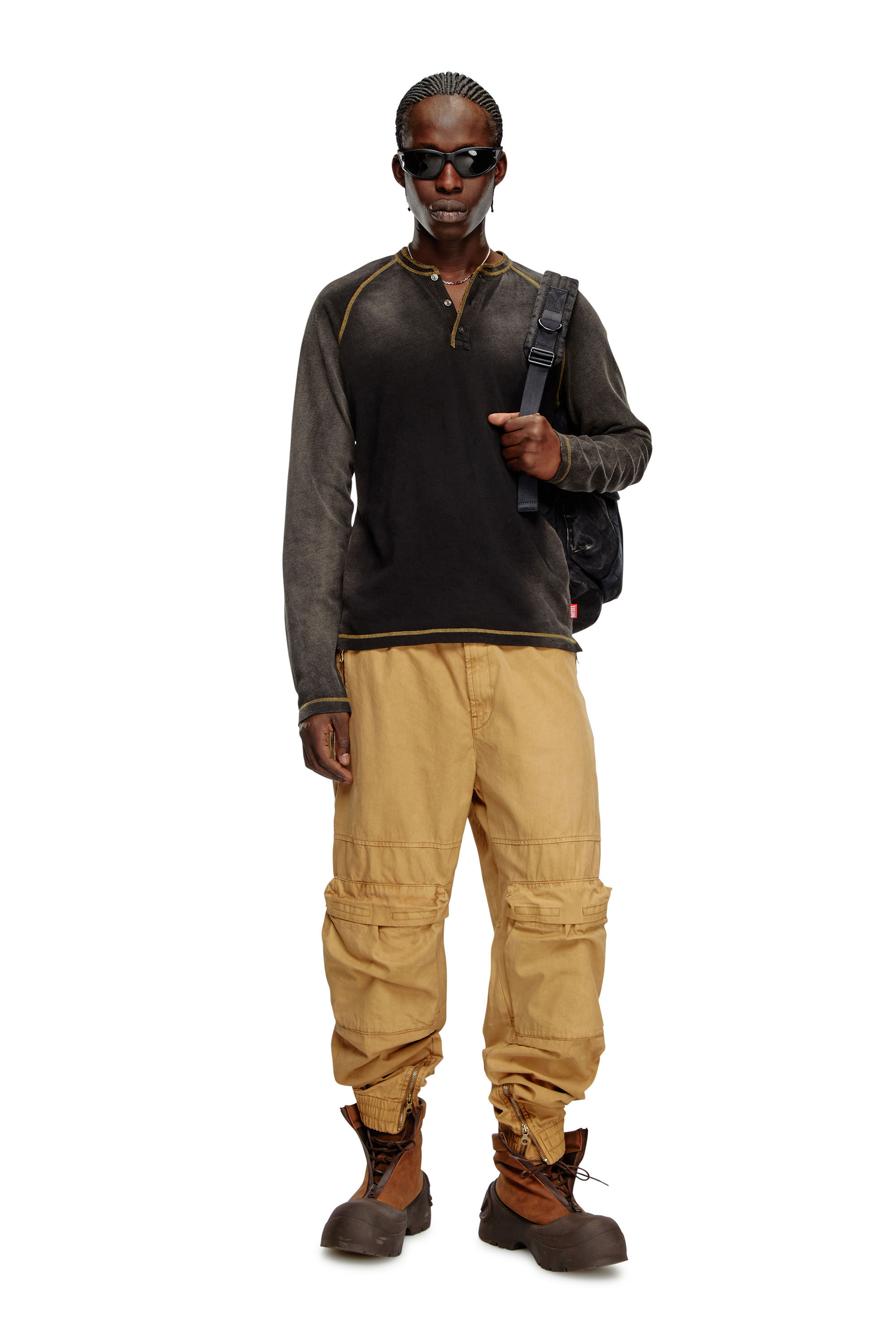Men's Cargo pants in faded organic cotton | Brown | Diesel