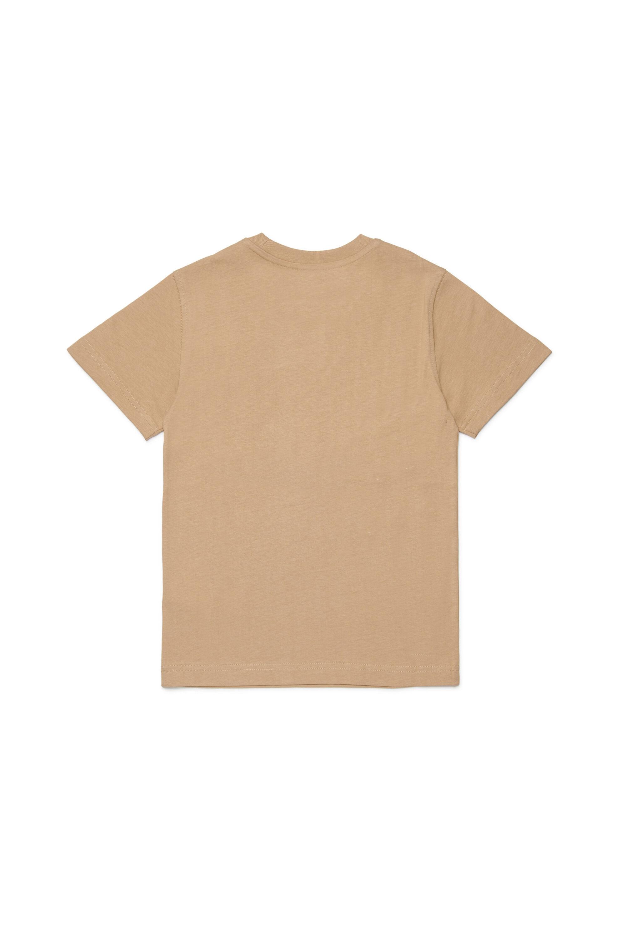 Diesel - TJUSTR7, Man's Cotton T-shirt with small Biscotto logo in Light Brown - 2