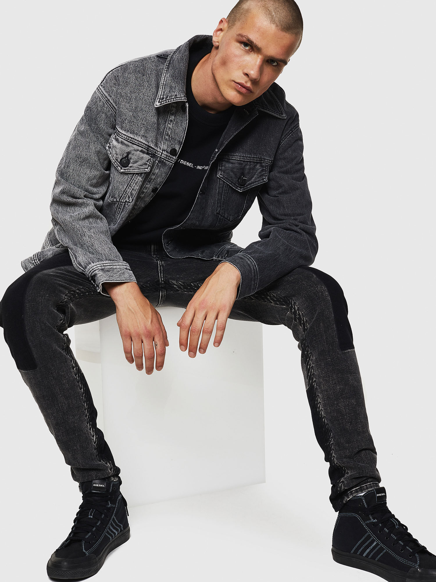 black shaded jeans