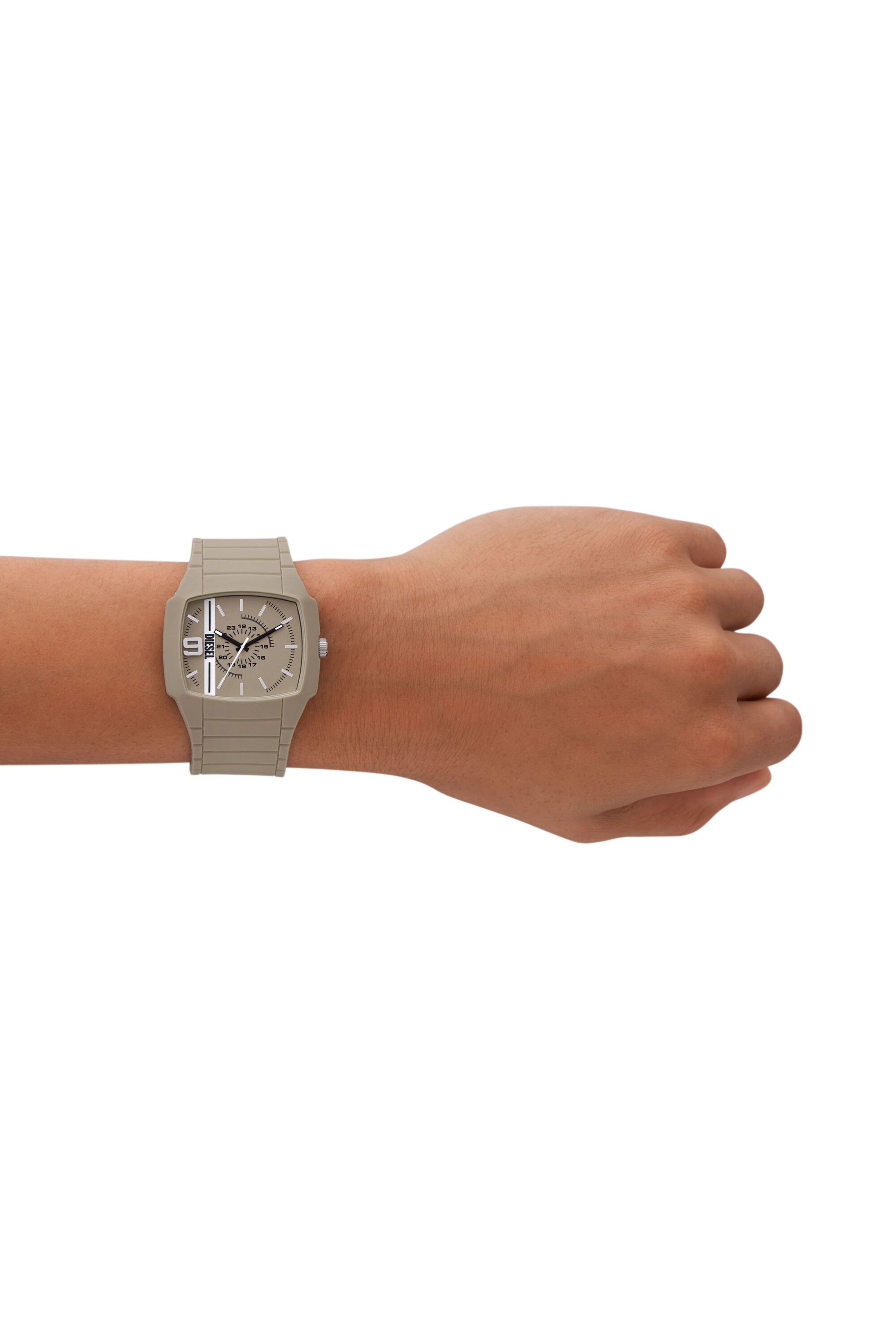 Men's Cliffhanger 2.0 Sand Silicone Watch | Beige | Diesel