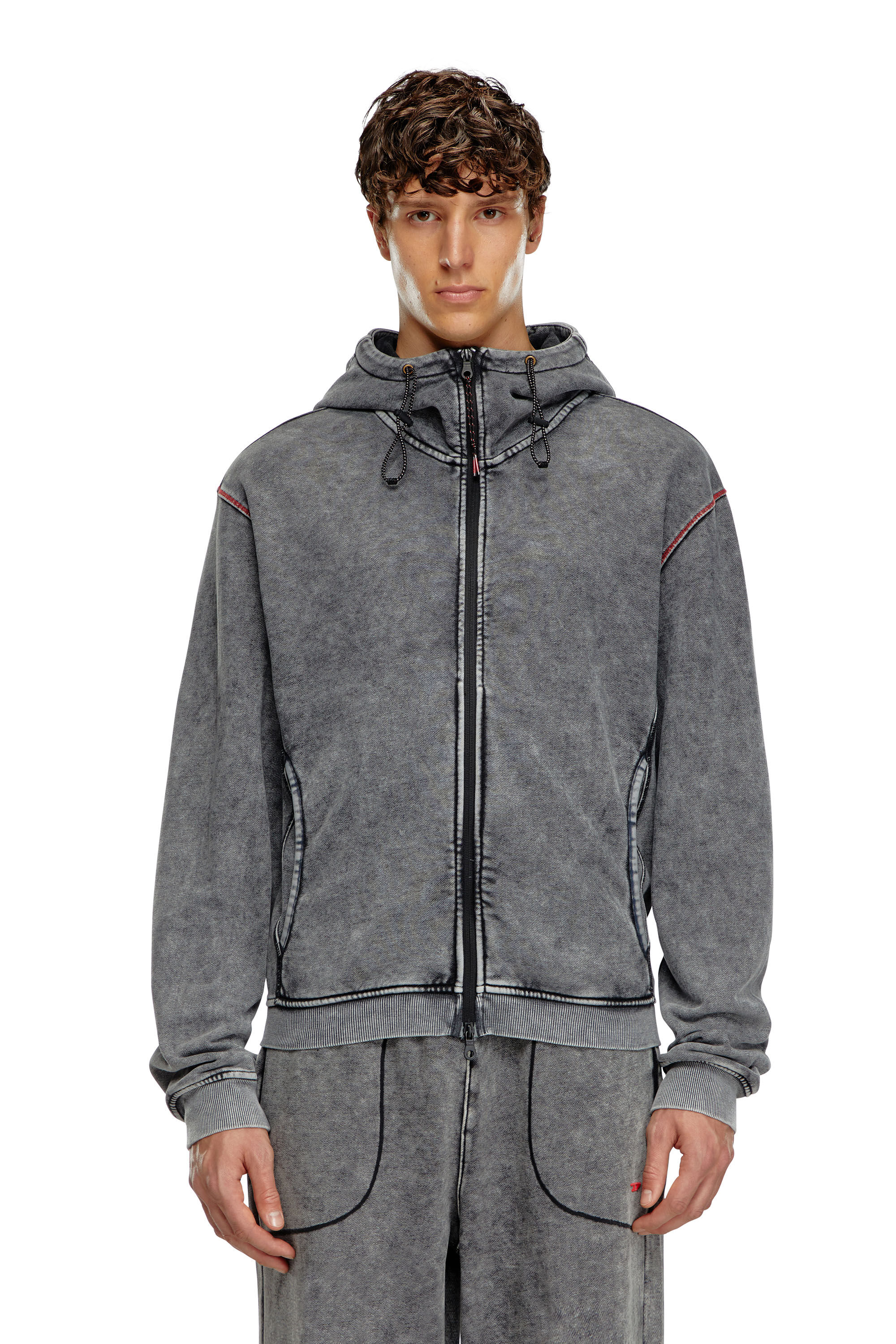 Faded grey hoodie top