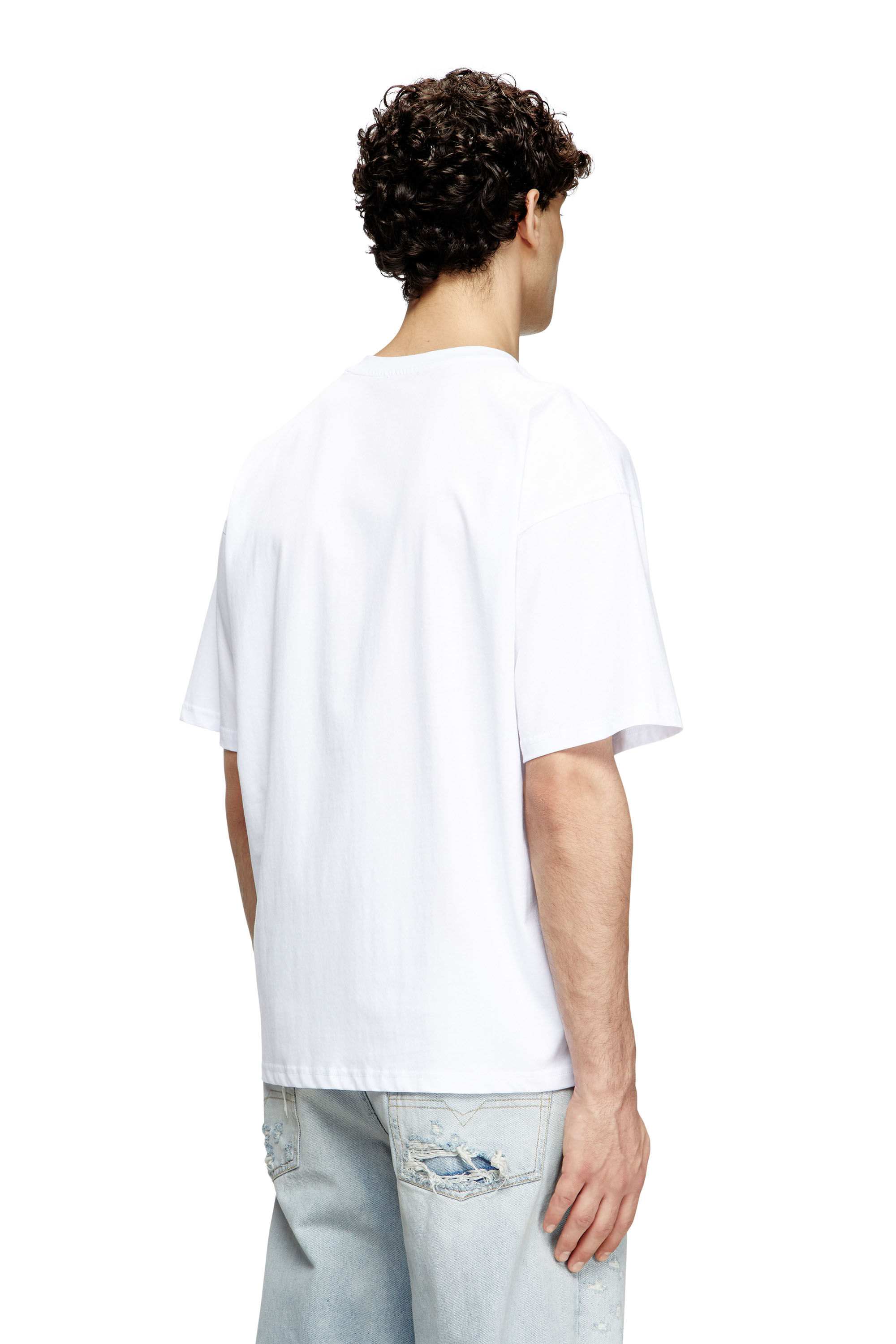 Women's T-shirt with embroidered Oval D | White | Diesel