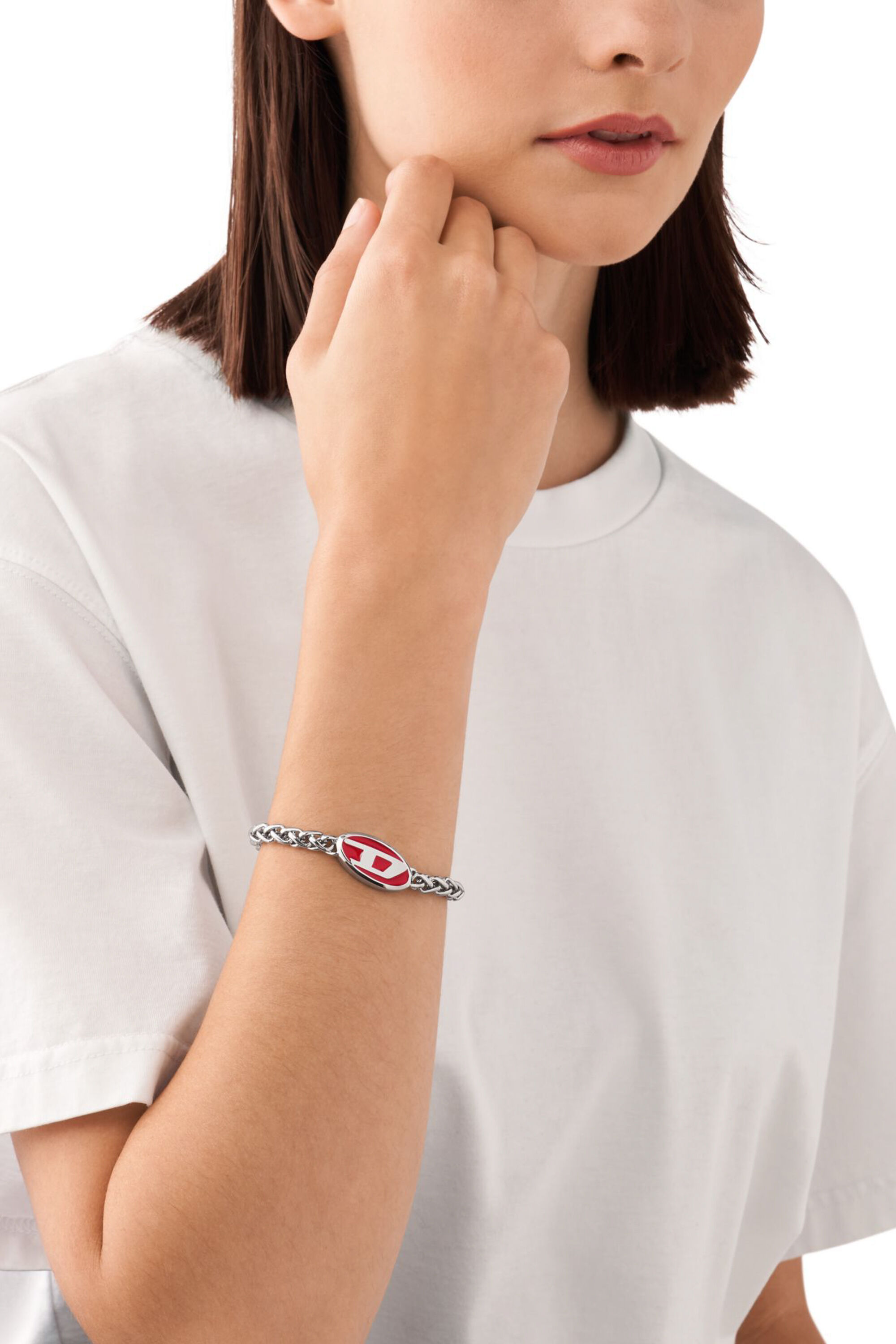 2025年春の stainless and enamel Red Women's steel bracelet chain アクセサリー