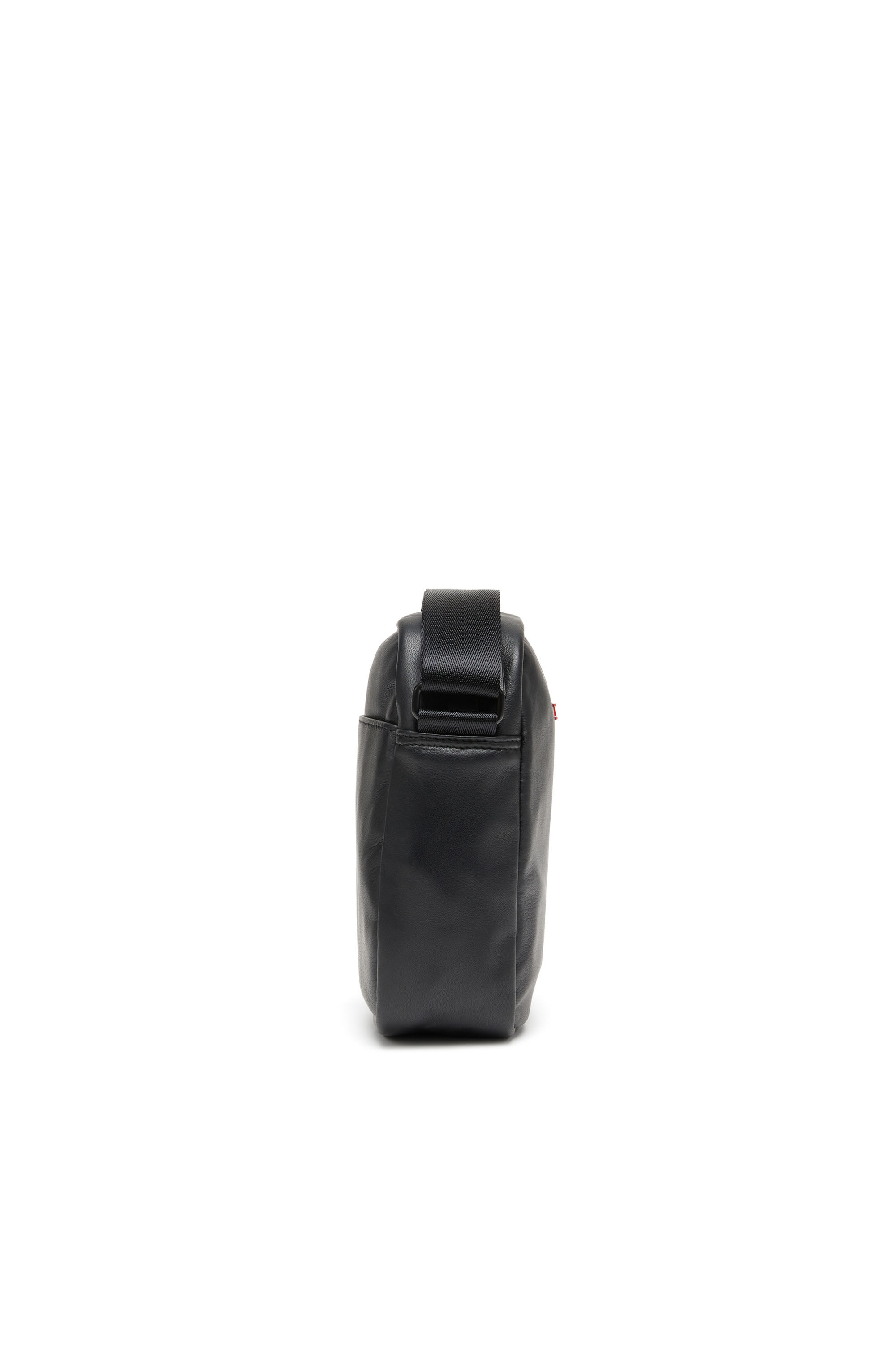 Diesel - RAVE CROSSBODY, Unisex Rave-Leather crossbody bag with metal D in Black - Image 4