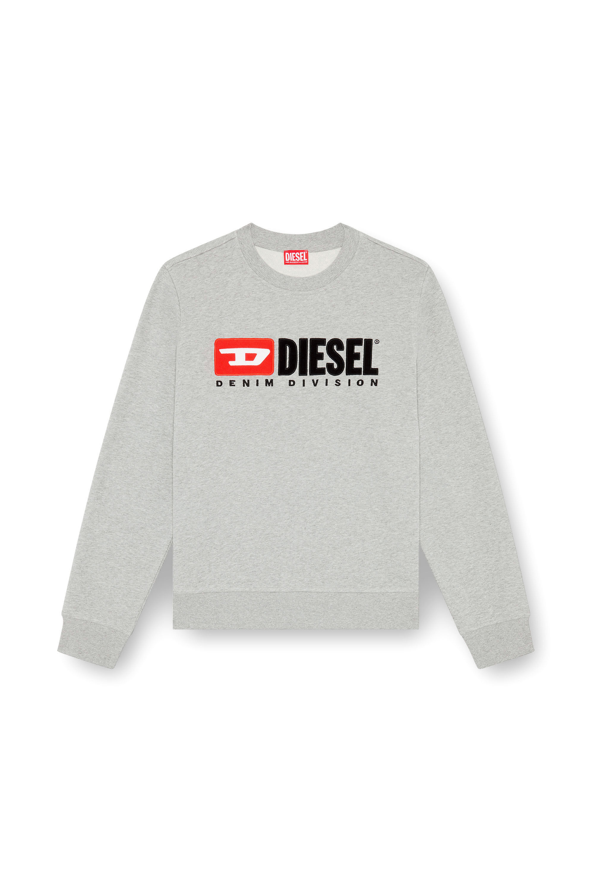 Men s Sweatshirt with Denim Division logo Grey Diesel