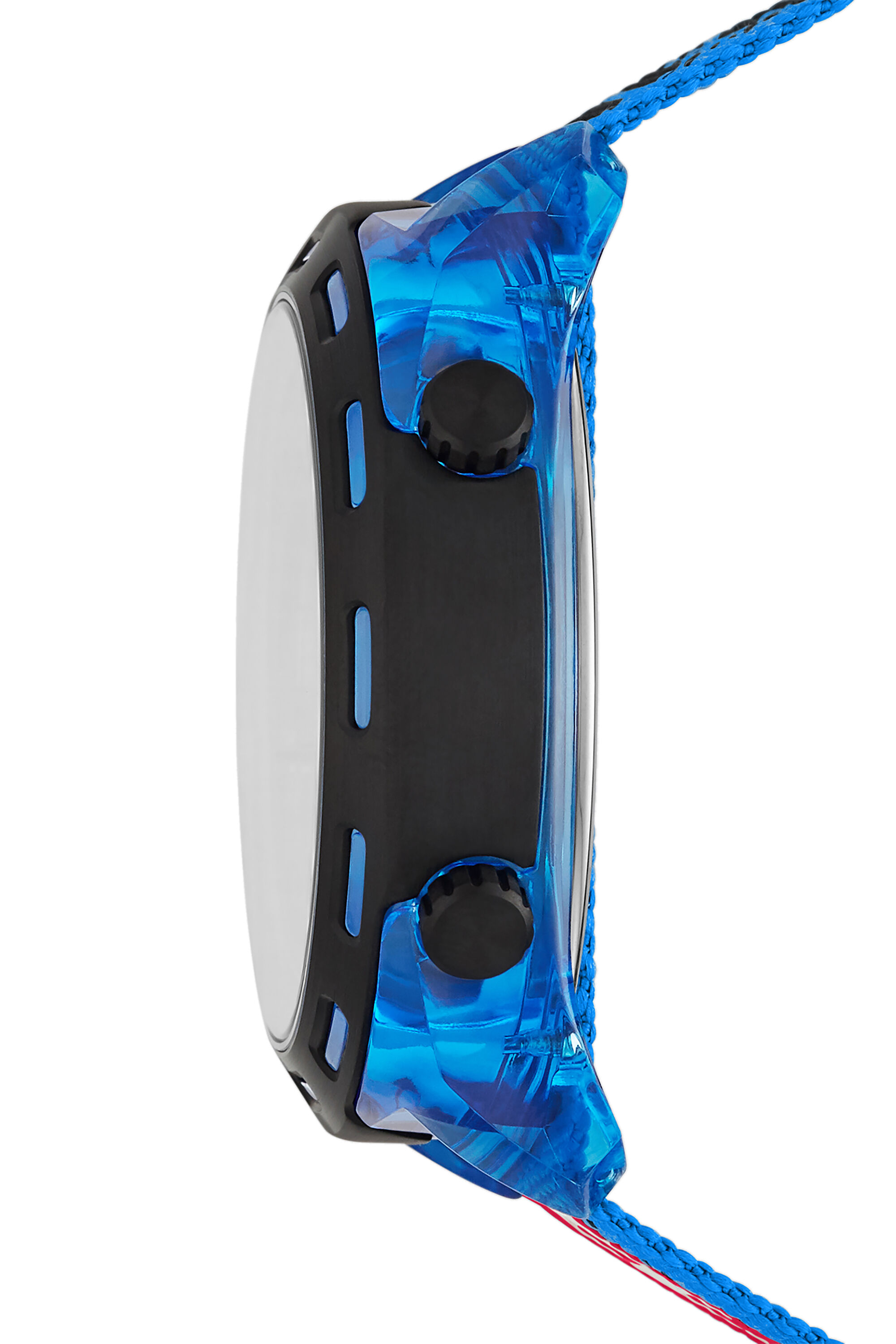 Diesel - DZ1944, Man Crusher digital blue nylon watch in Blue - Image 3