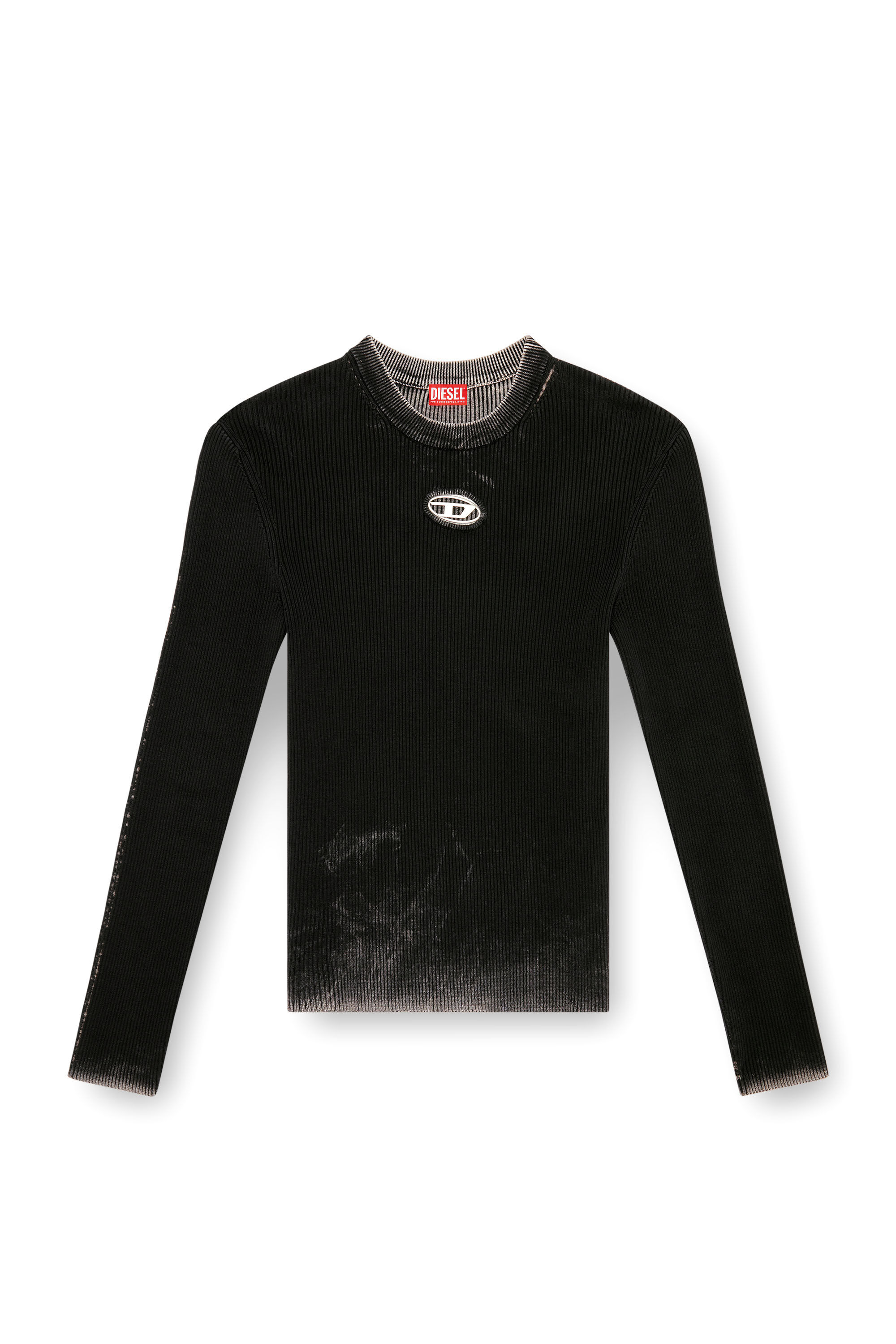 Men's Cut-out jumper with Oval D | Black | Diesel