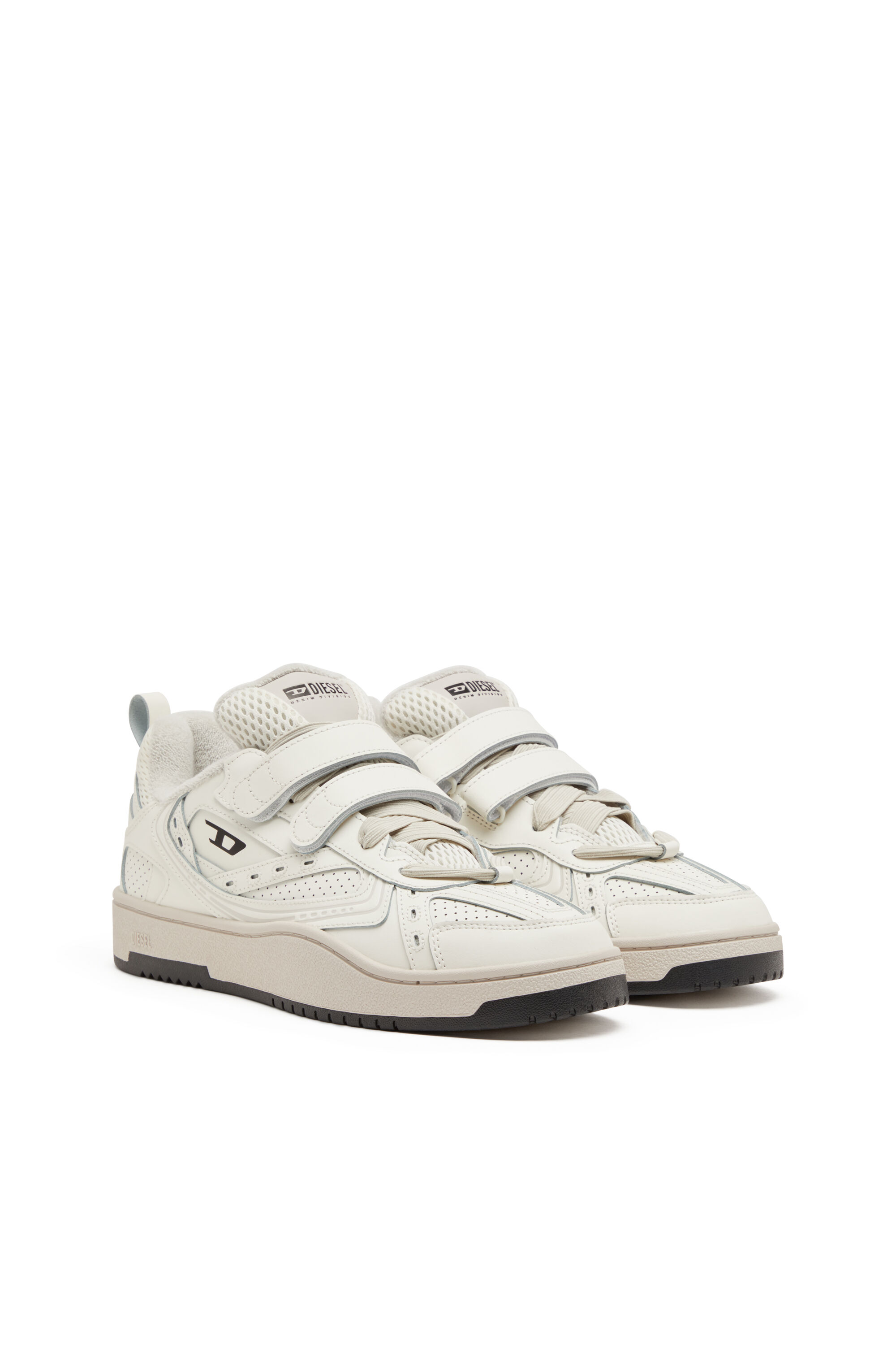 Men's S-Ukiyo-Monochrome sneaker with straps | White | Diesel