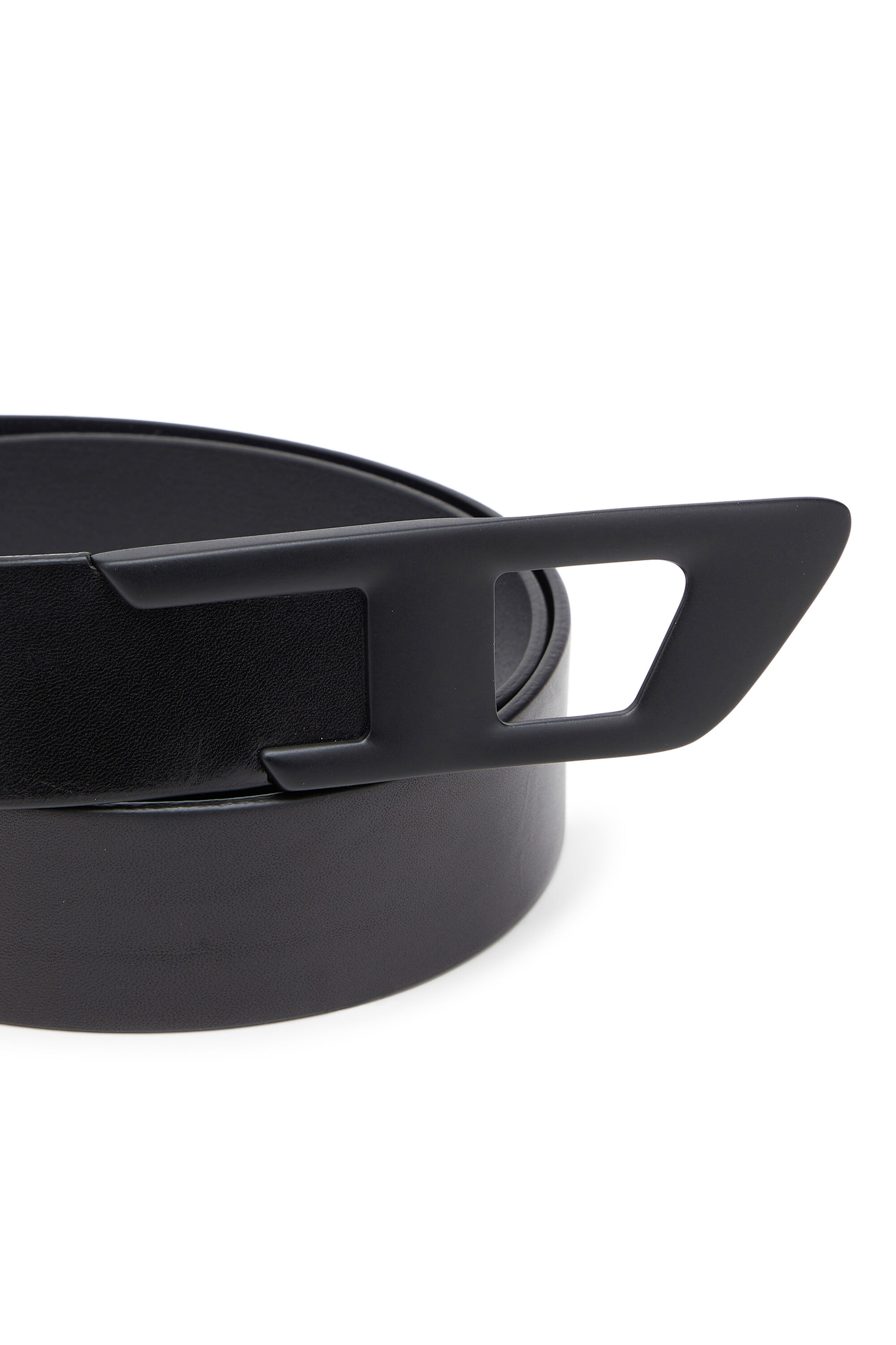 Diesel - B-D LOGO 2.0 40, Unisex's 4cm leather belt with metal D buckle in Black - 3