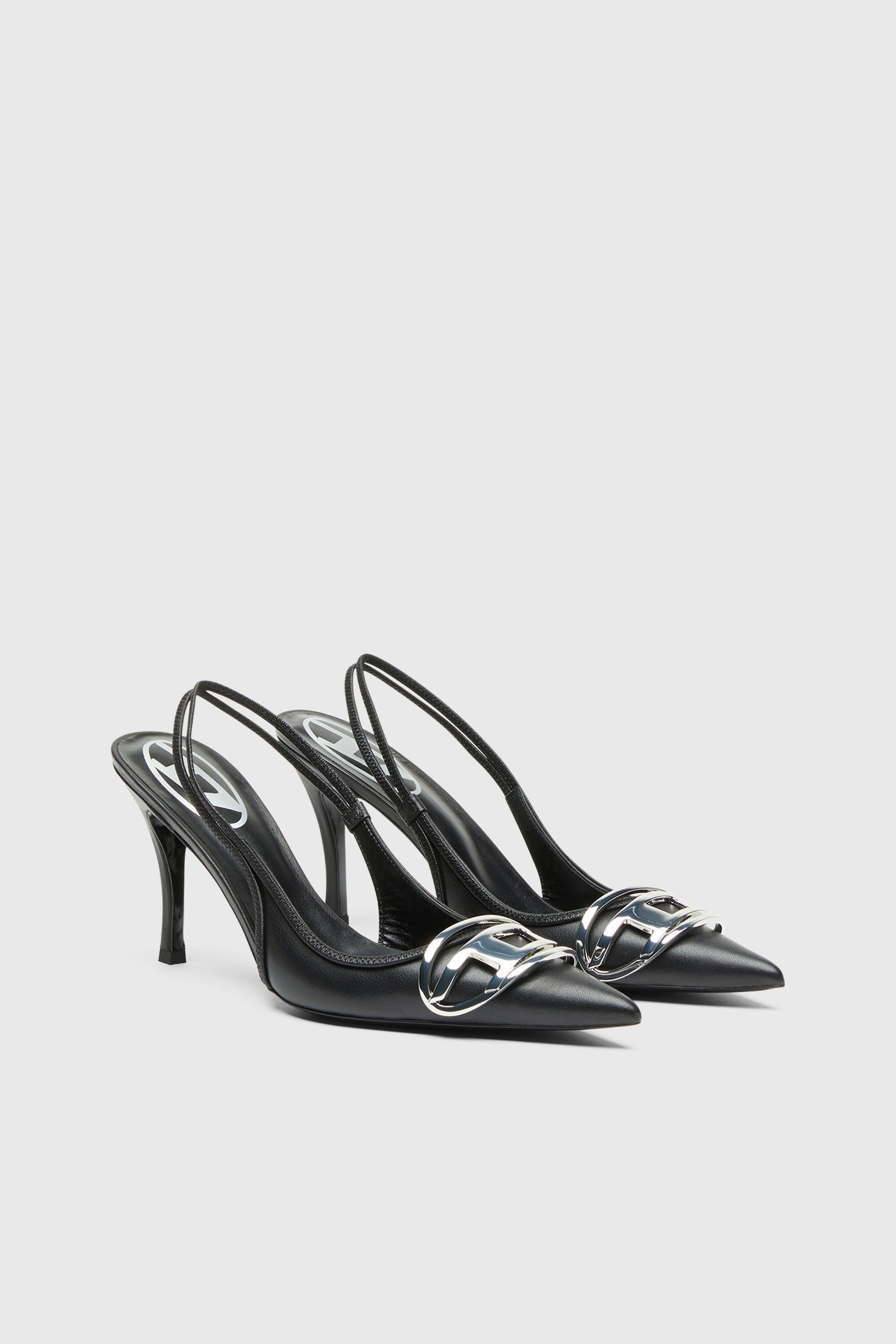 DieseI ディーゼル D-Venus フラットシューズ D-VENUS SB Woman: Slingback pumps in nappa leather, D logo