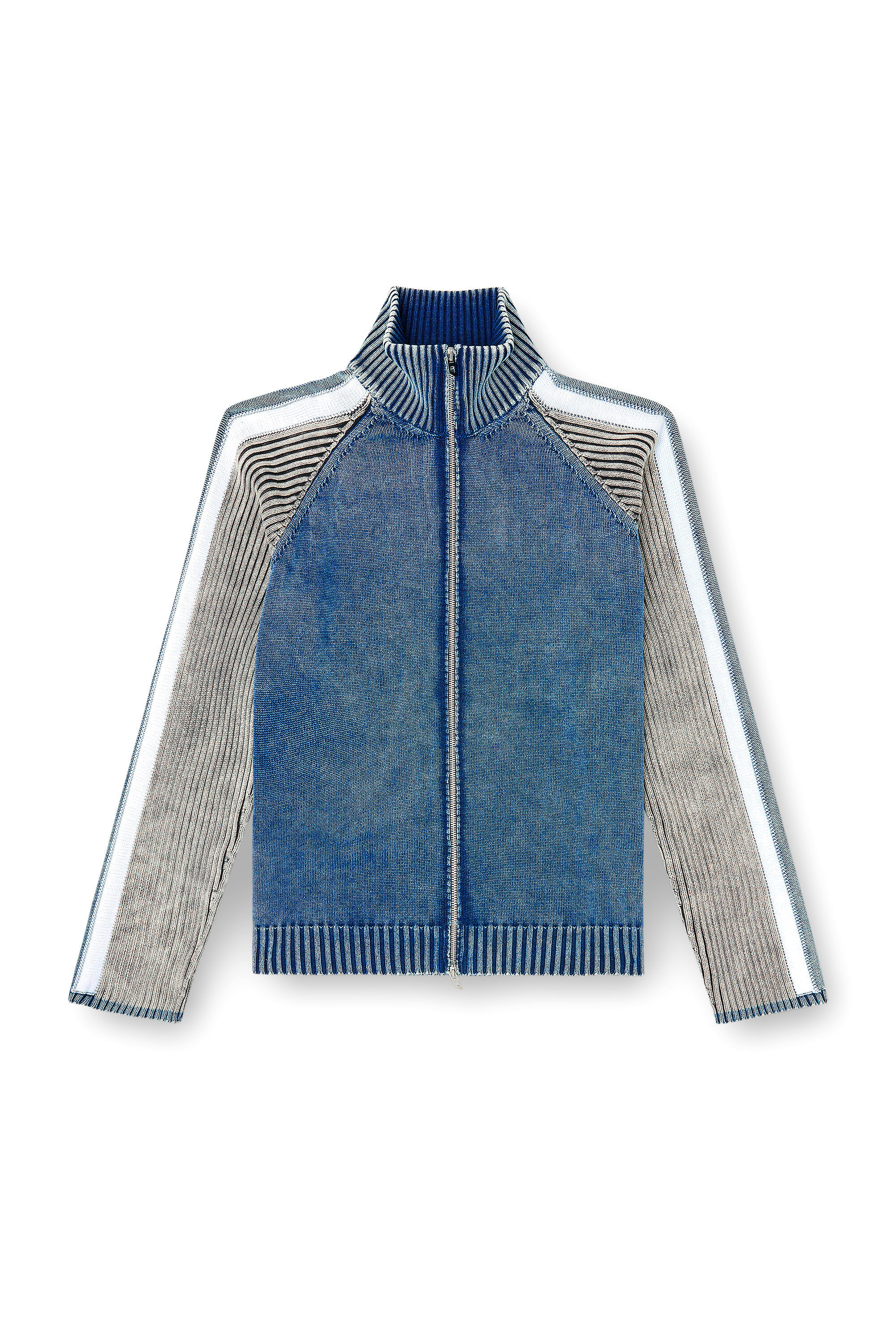 星@  DIESEL Men's Zip-up cardigan with sporty bands | Multicolor | Diesel TR