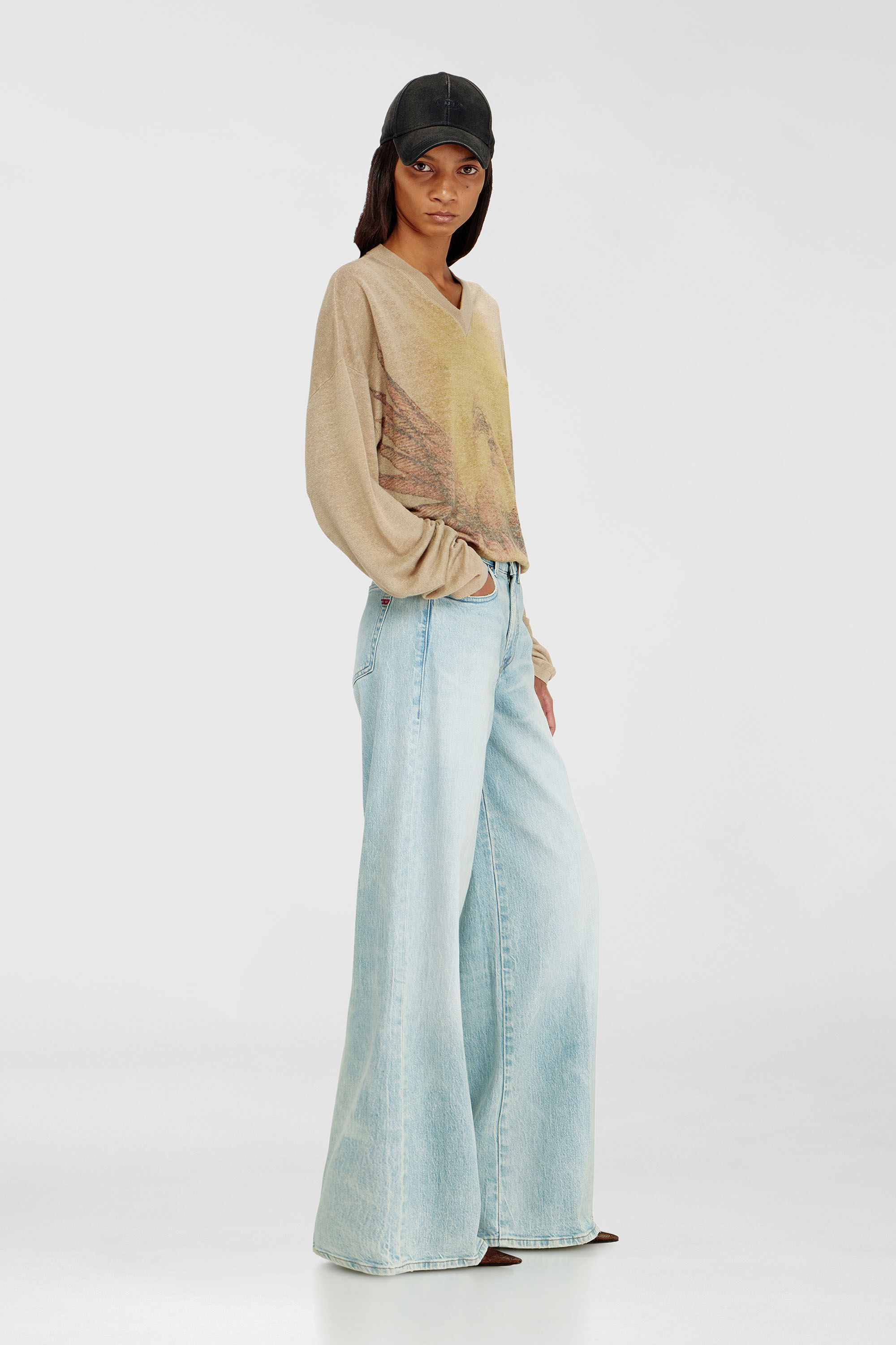 Women's Flare Jeans | Regular Waist 1978 D-Akemi | Light Blue