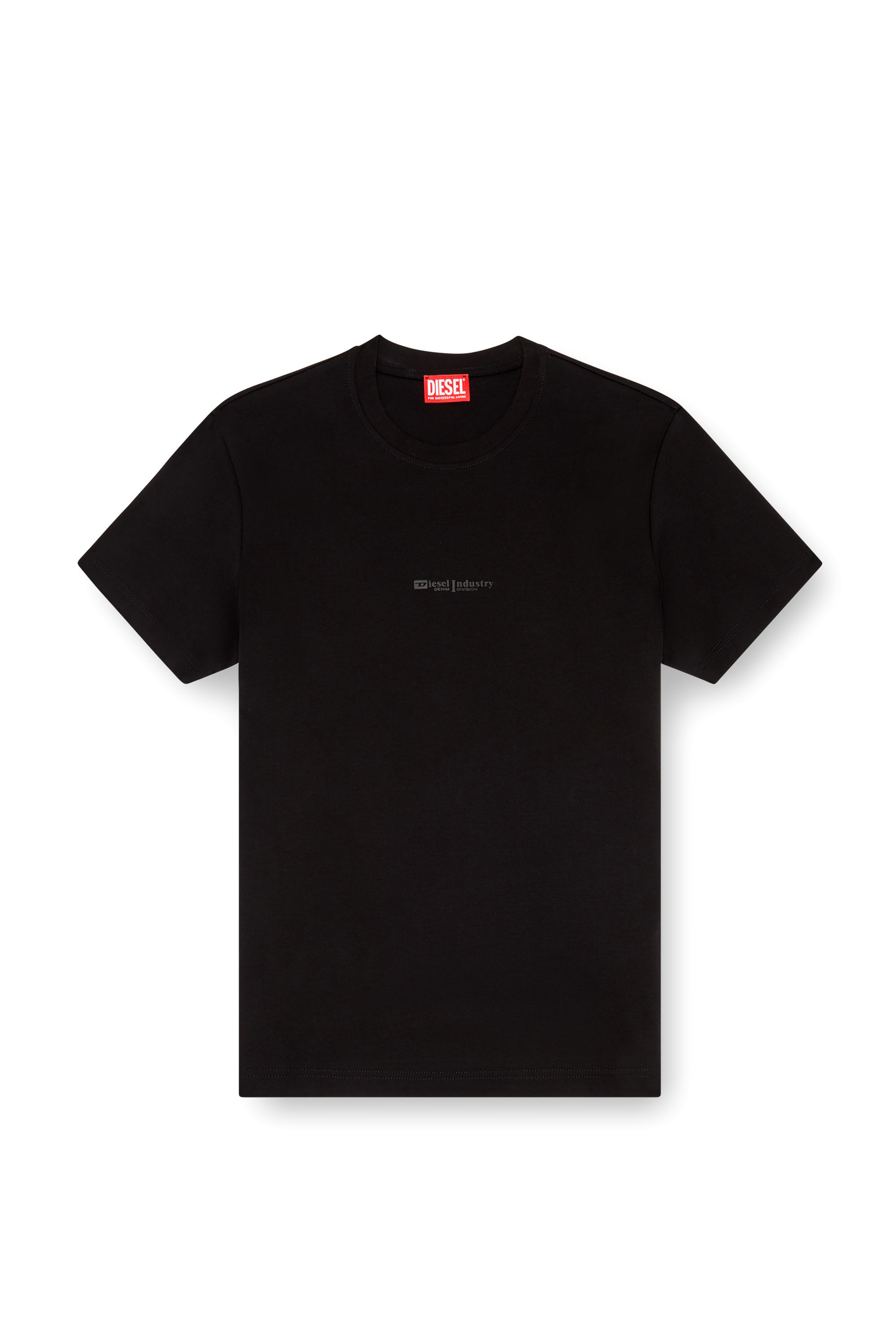 お得セット Men's T-shirt Diesel | Black | print Industry Diesel tonal with トップス