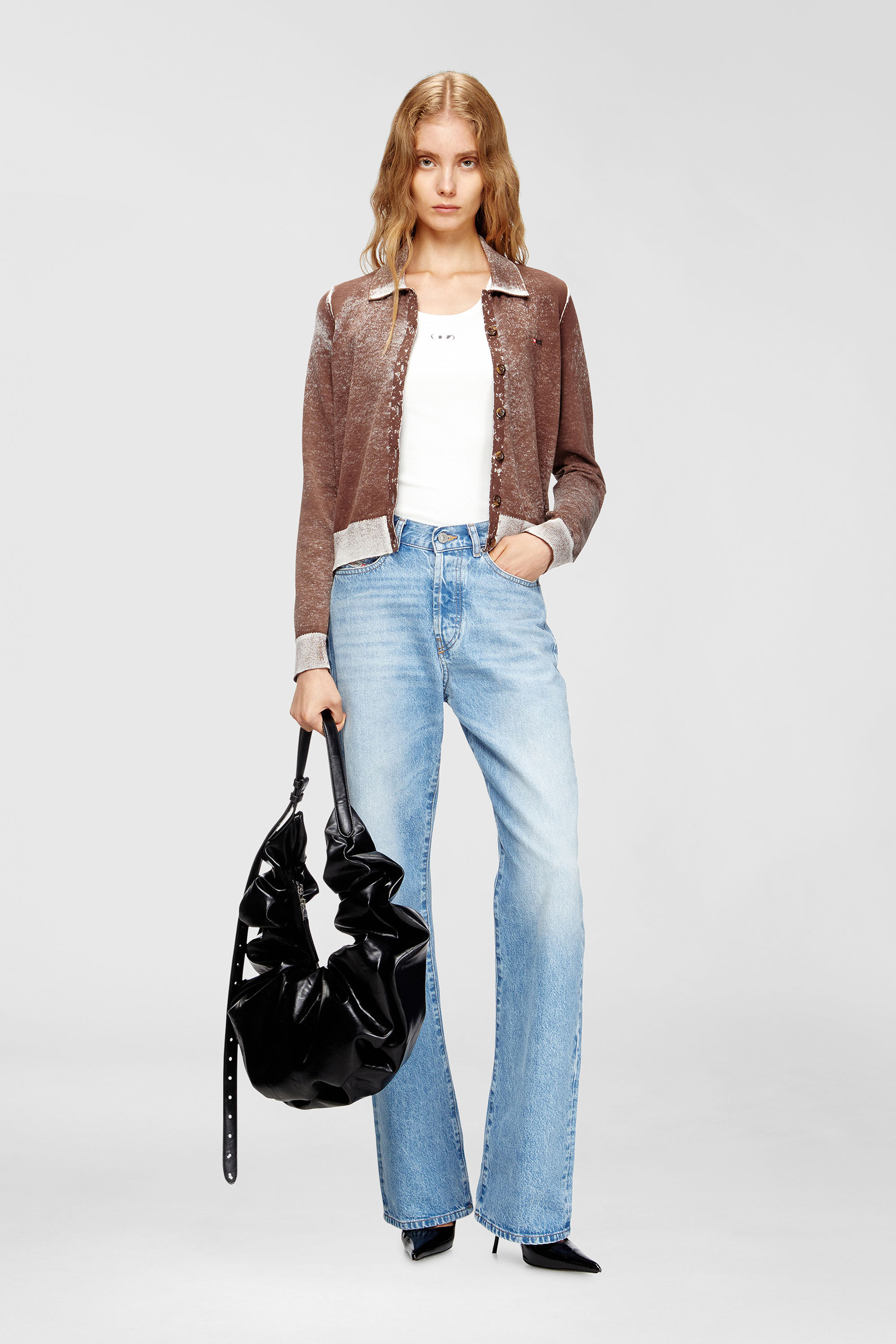 Women's Grab-D-Large scrunched hobo bag | Black | Diesel {{Country}}