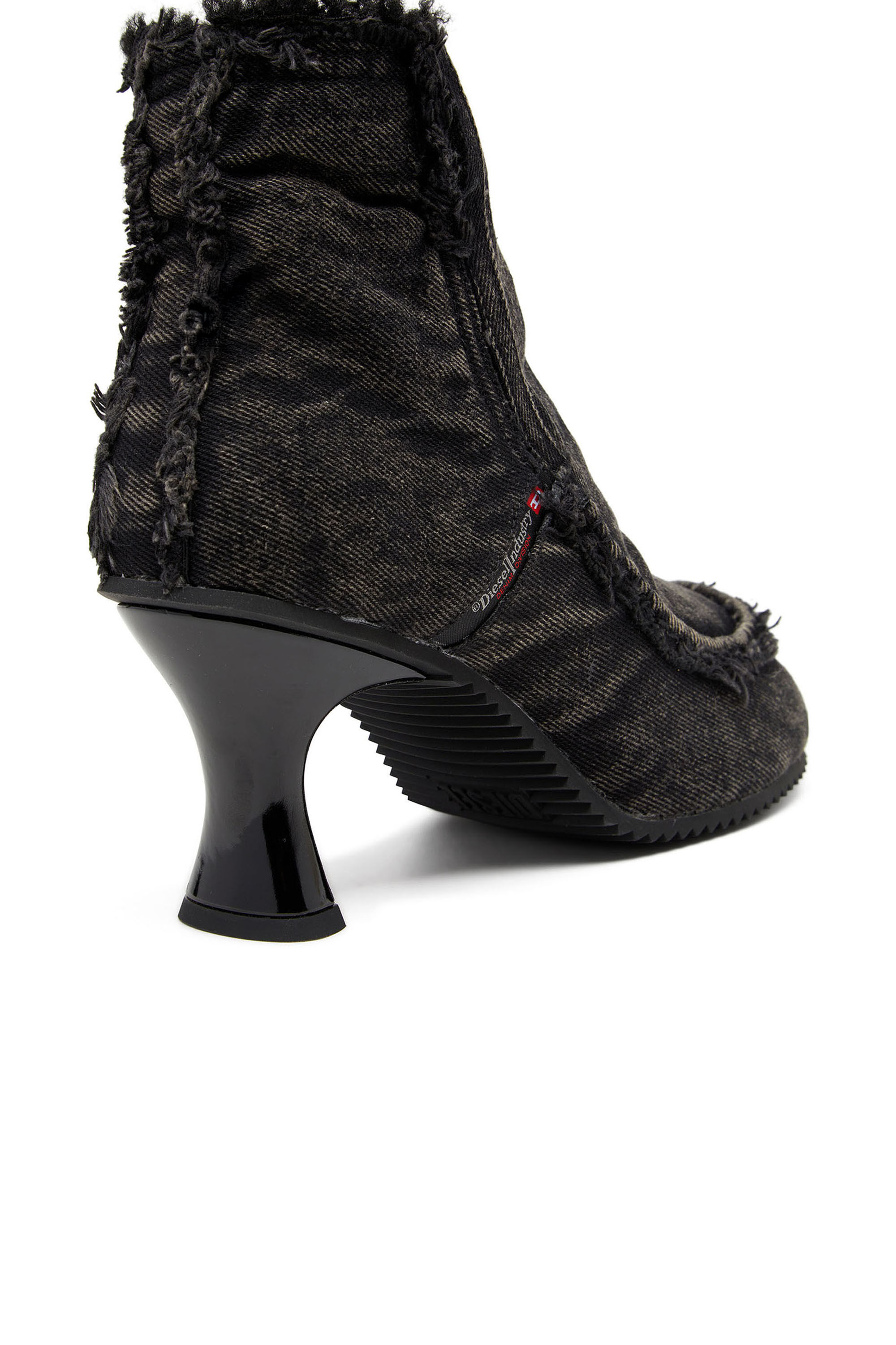 Women's D-Woodstock - Denim boots with heel | Black | Diesel