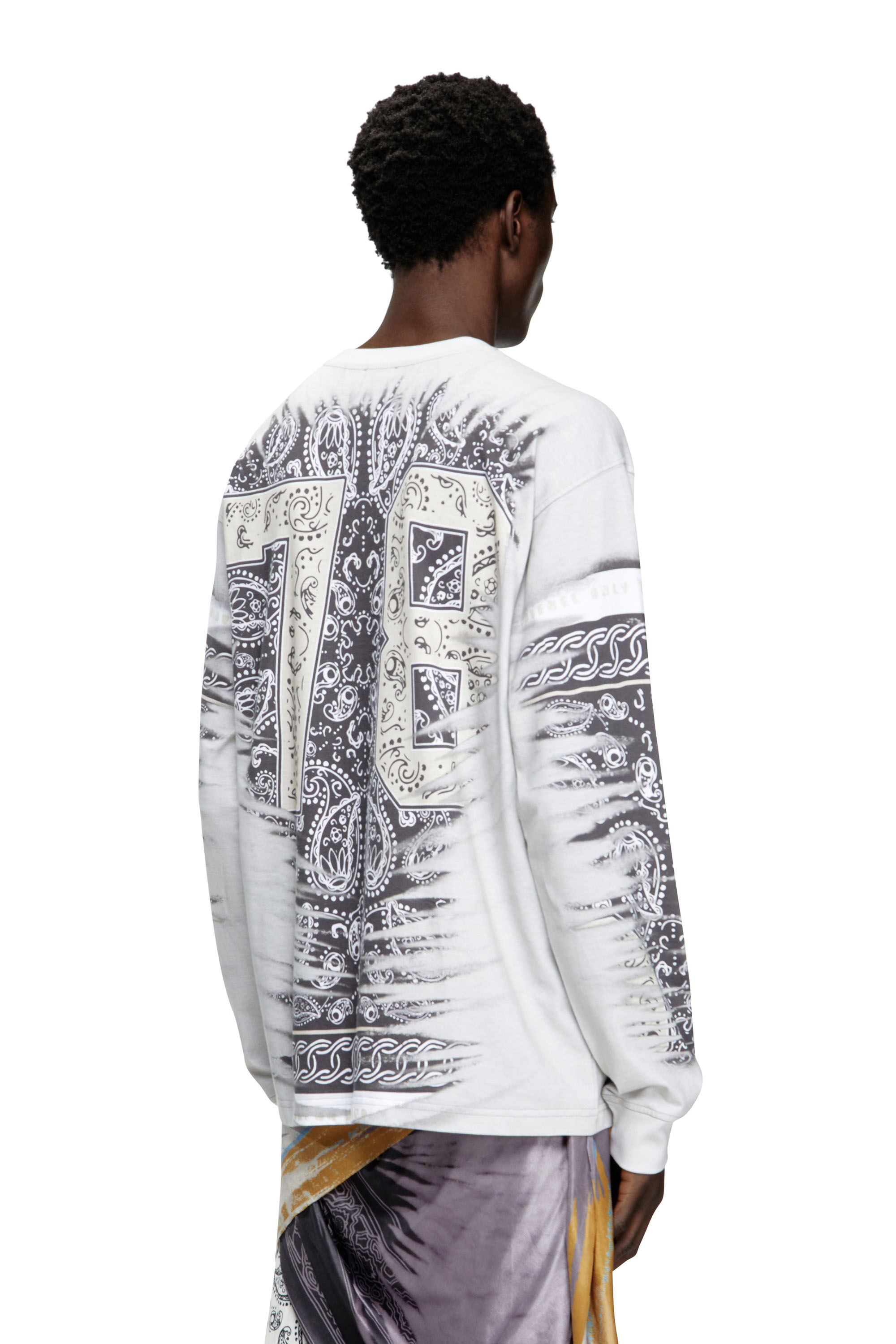 Men's Long-sleeve T-shirt with 78 print | Multicolor | Diesel