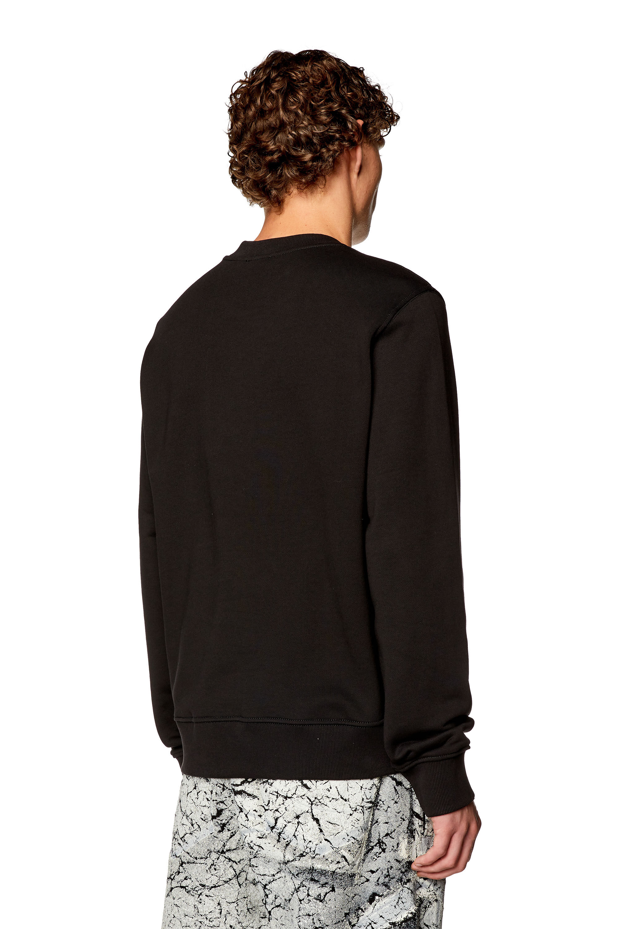 Men's Sweatshirt with blurry Diesel logo | Black | Diesel TR