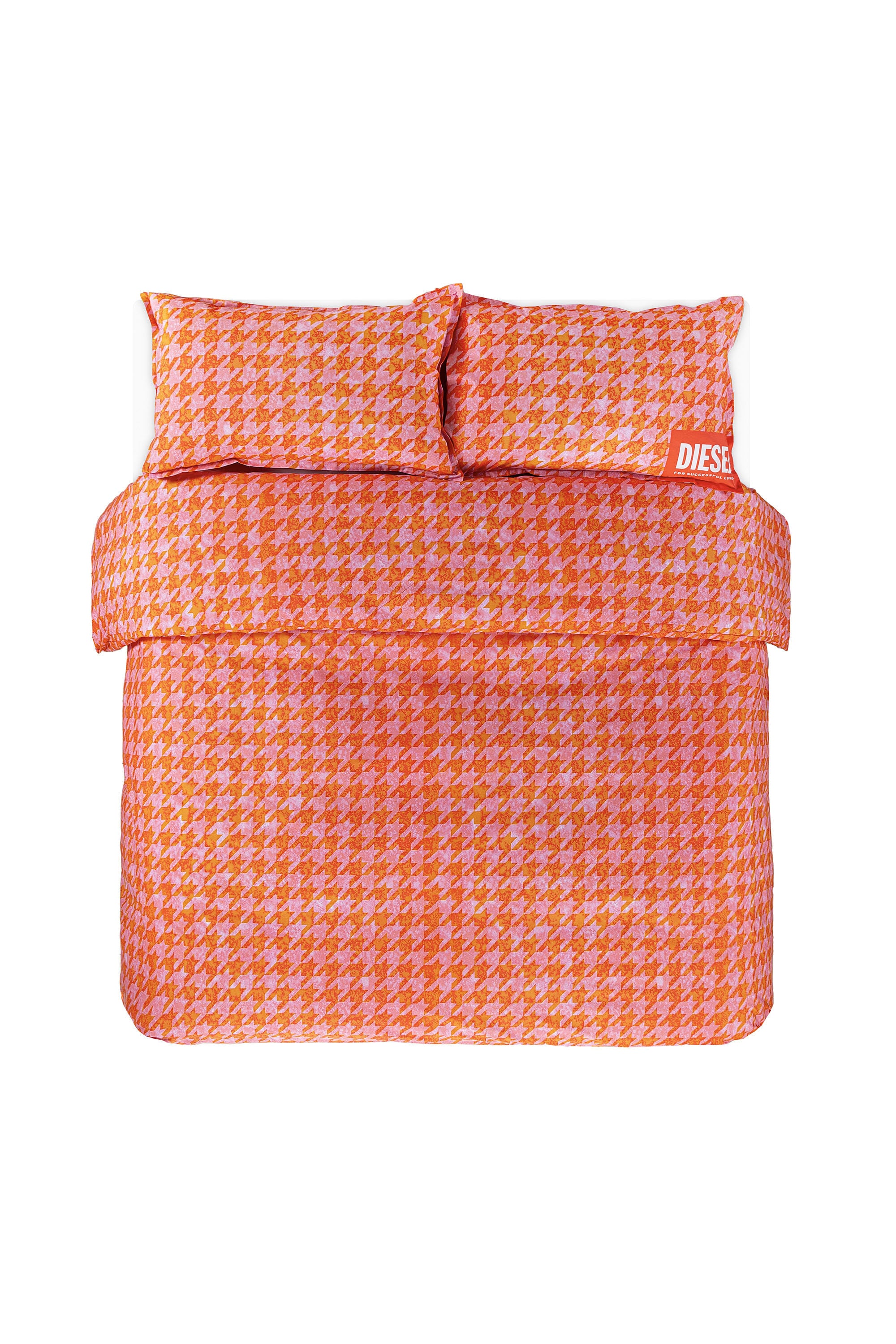 Diesel - 1018105  DROP PINK/RED PERCALE DUVET COV, Unisex's Percale duvet cover set for queen size bed in Orange - 1