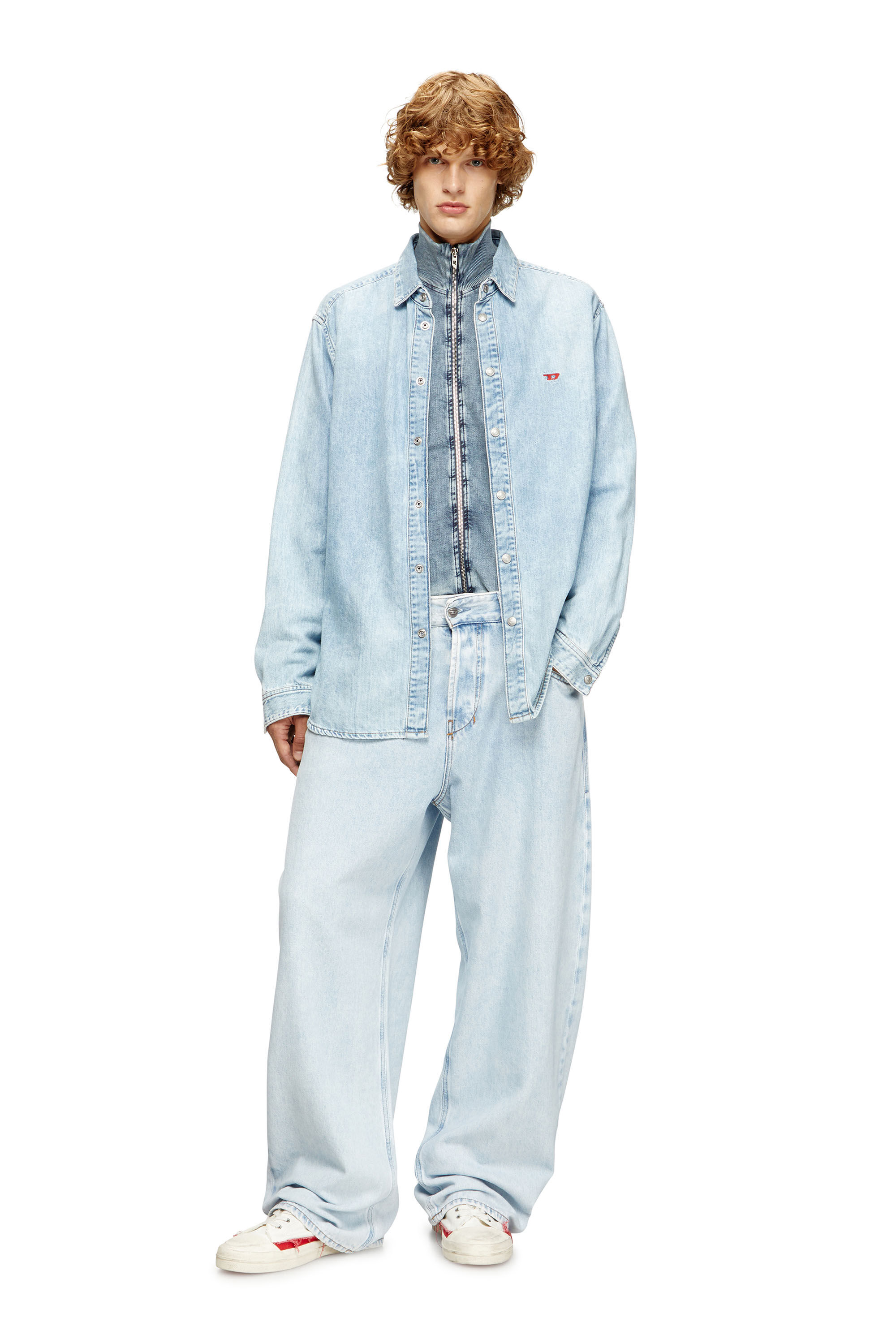 Men's Shirt in denim | Light Blue | Diesel