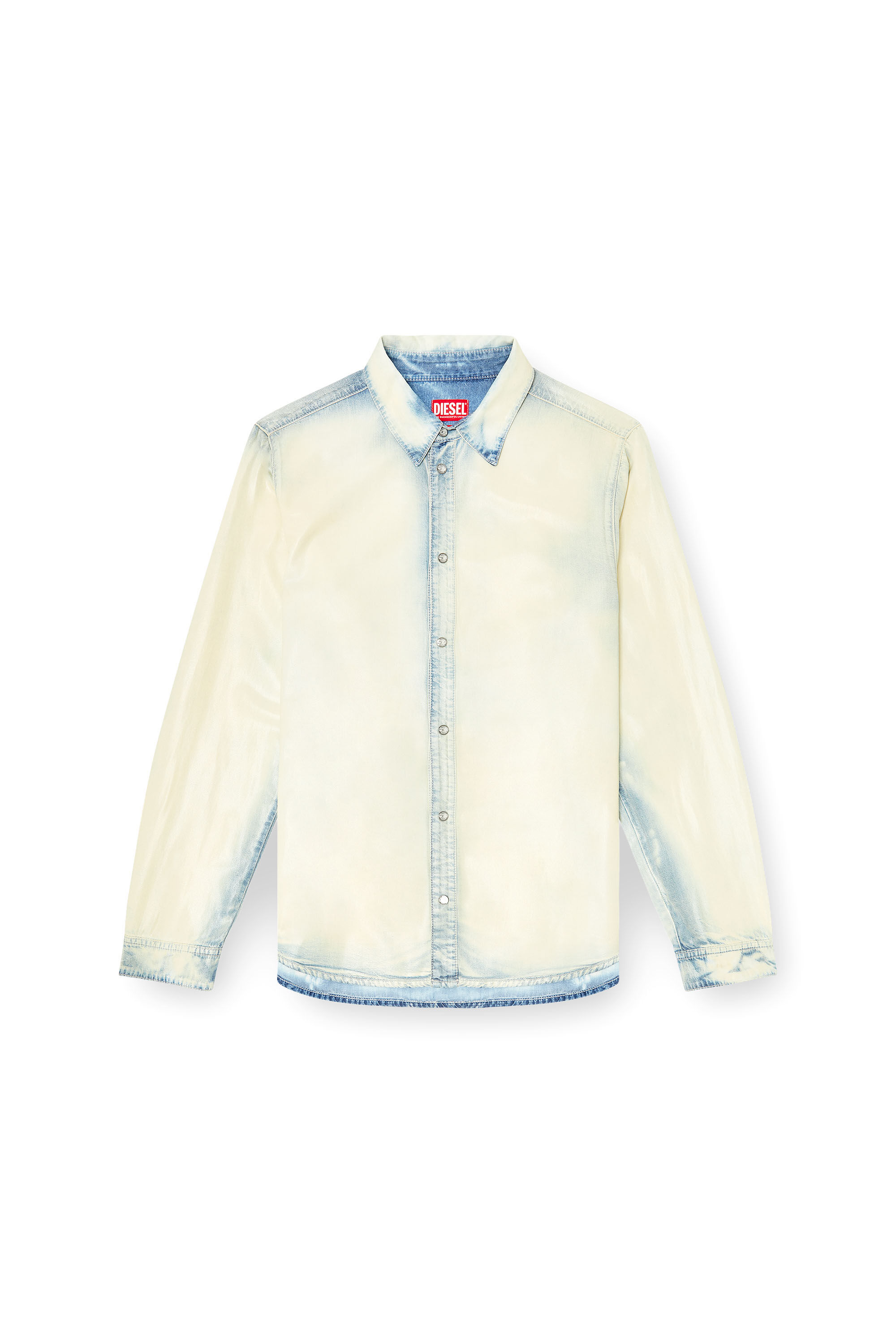 Men's Shirt in fluid X-Ray bleach denim | Blue | Diesel