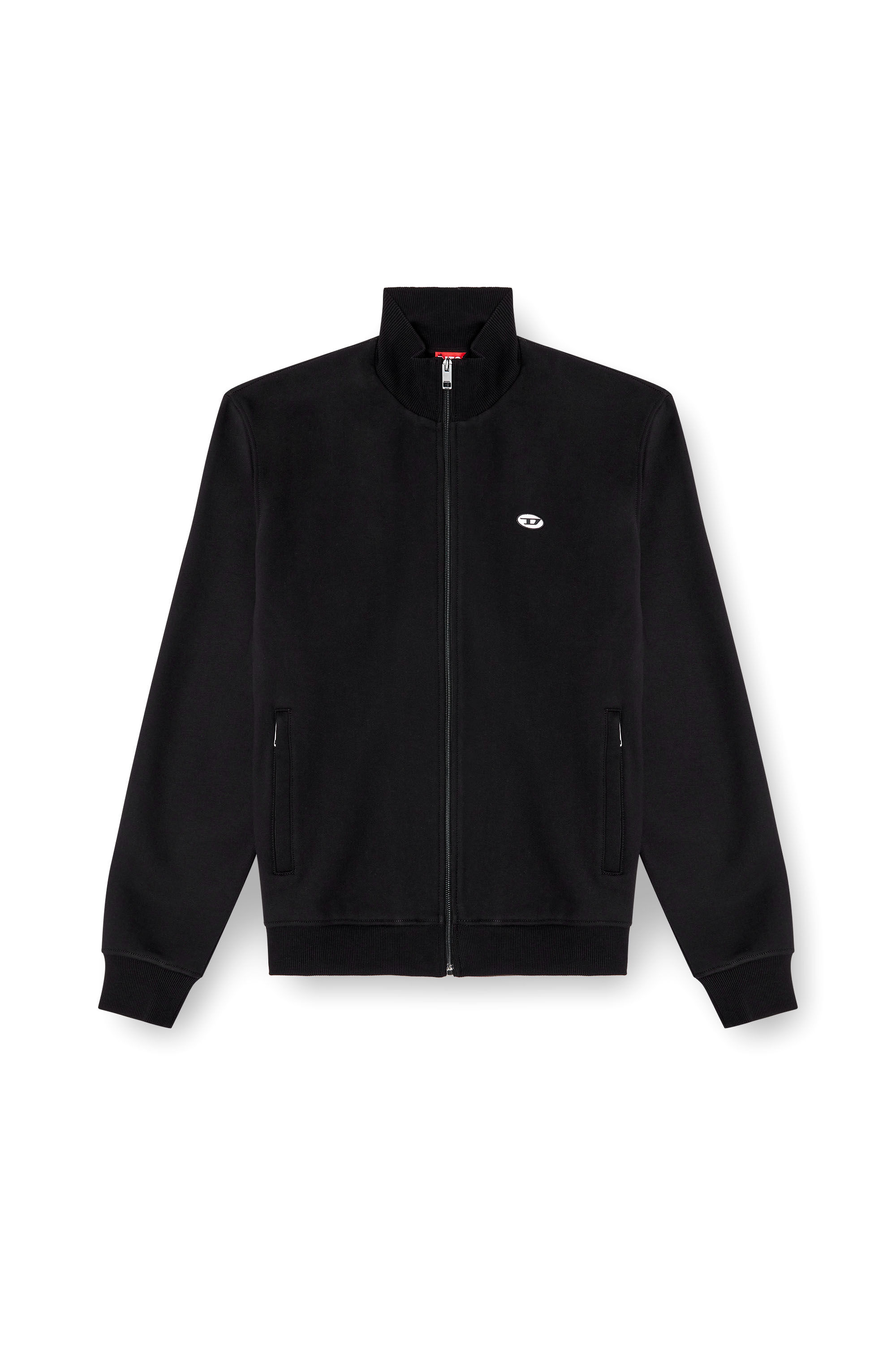 Men's Track jacket with Oval D patch | Black | Diesel