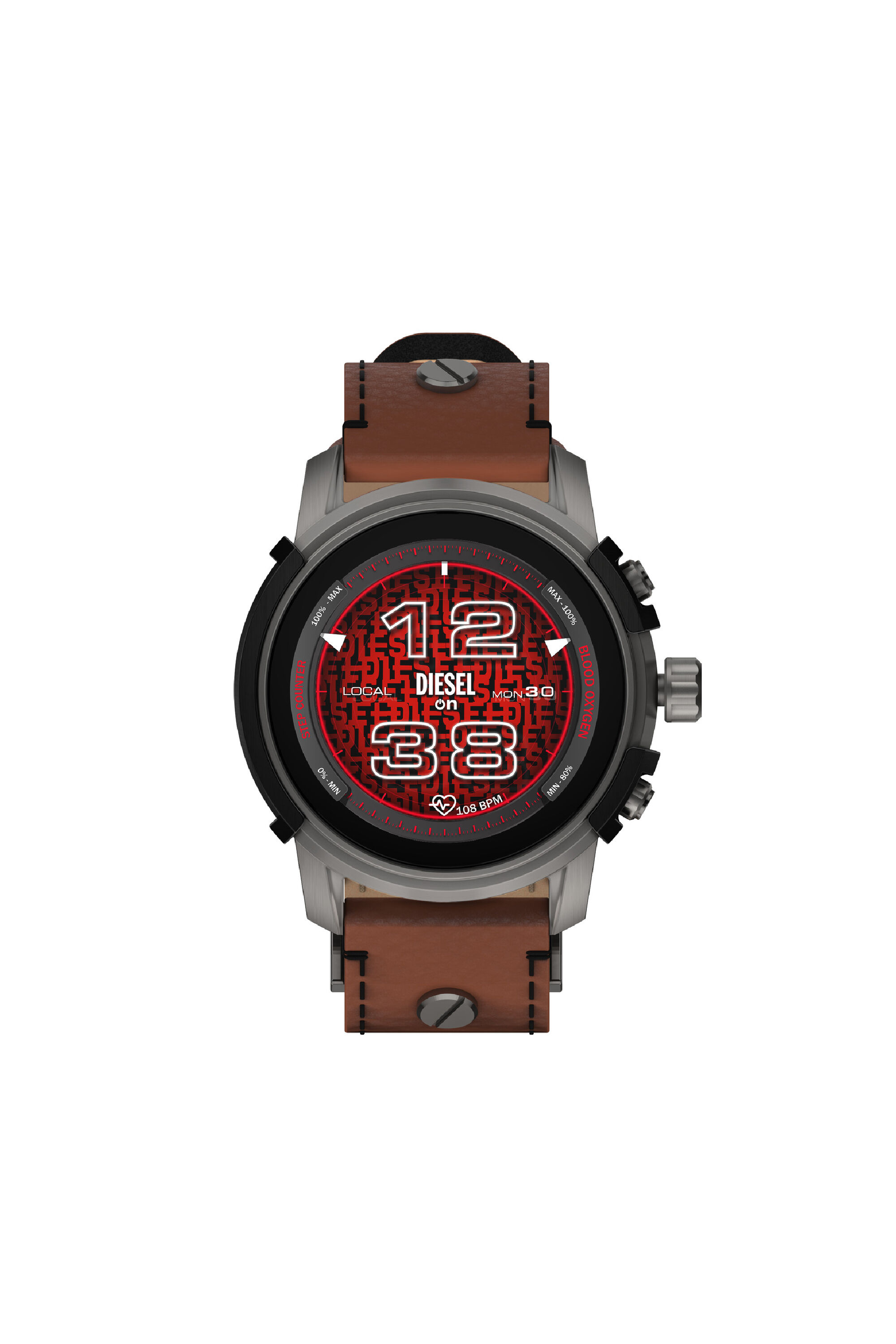 全ての Griffed Men's leather Diesel | Brown | smartwatch 時計