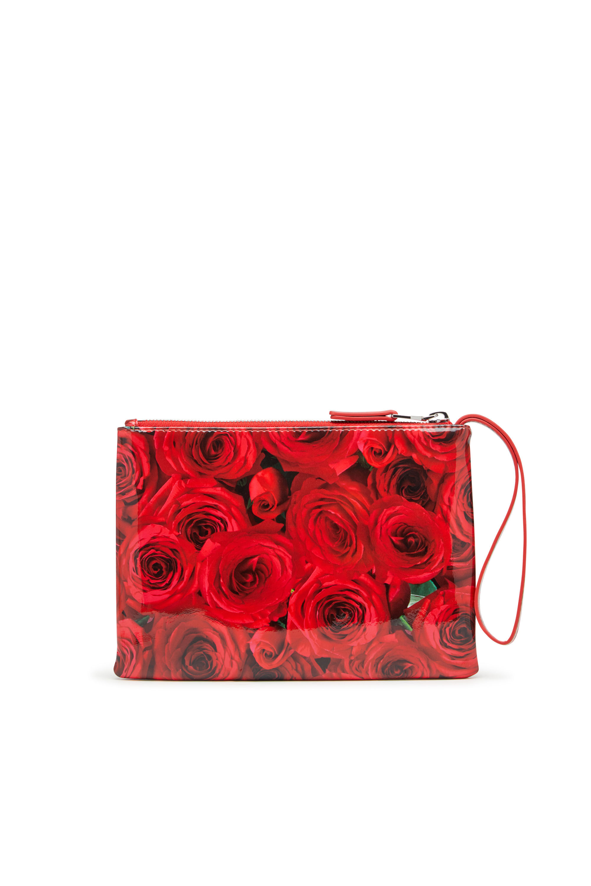 Women's Pouch in printed glossy PU | Red | Diesel