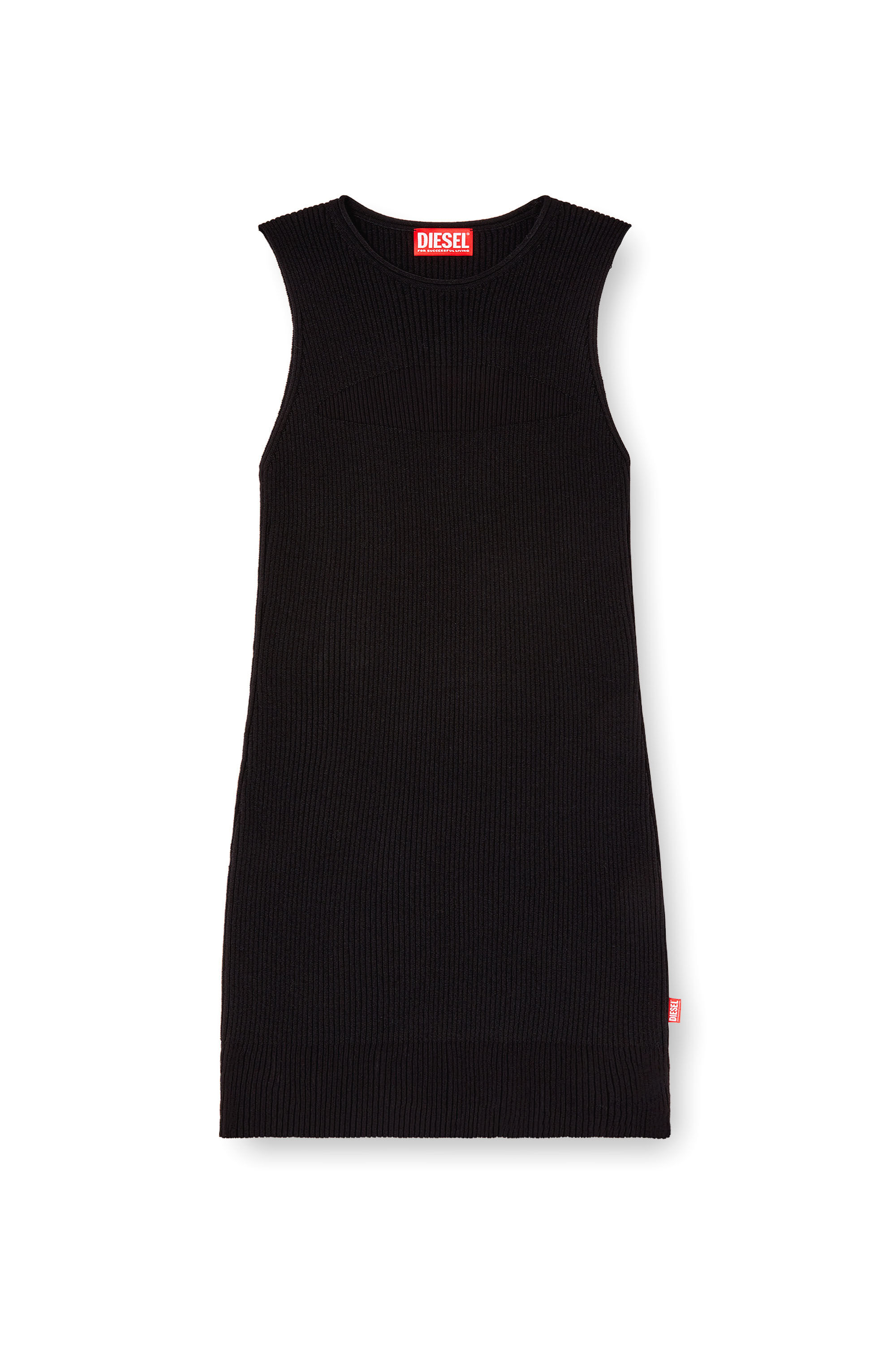 Diesel - M-SLENDER, Woman's Crew-neck sleeveless dress in Black - 2