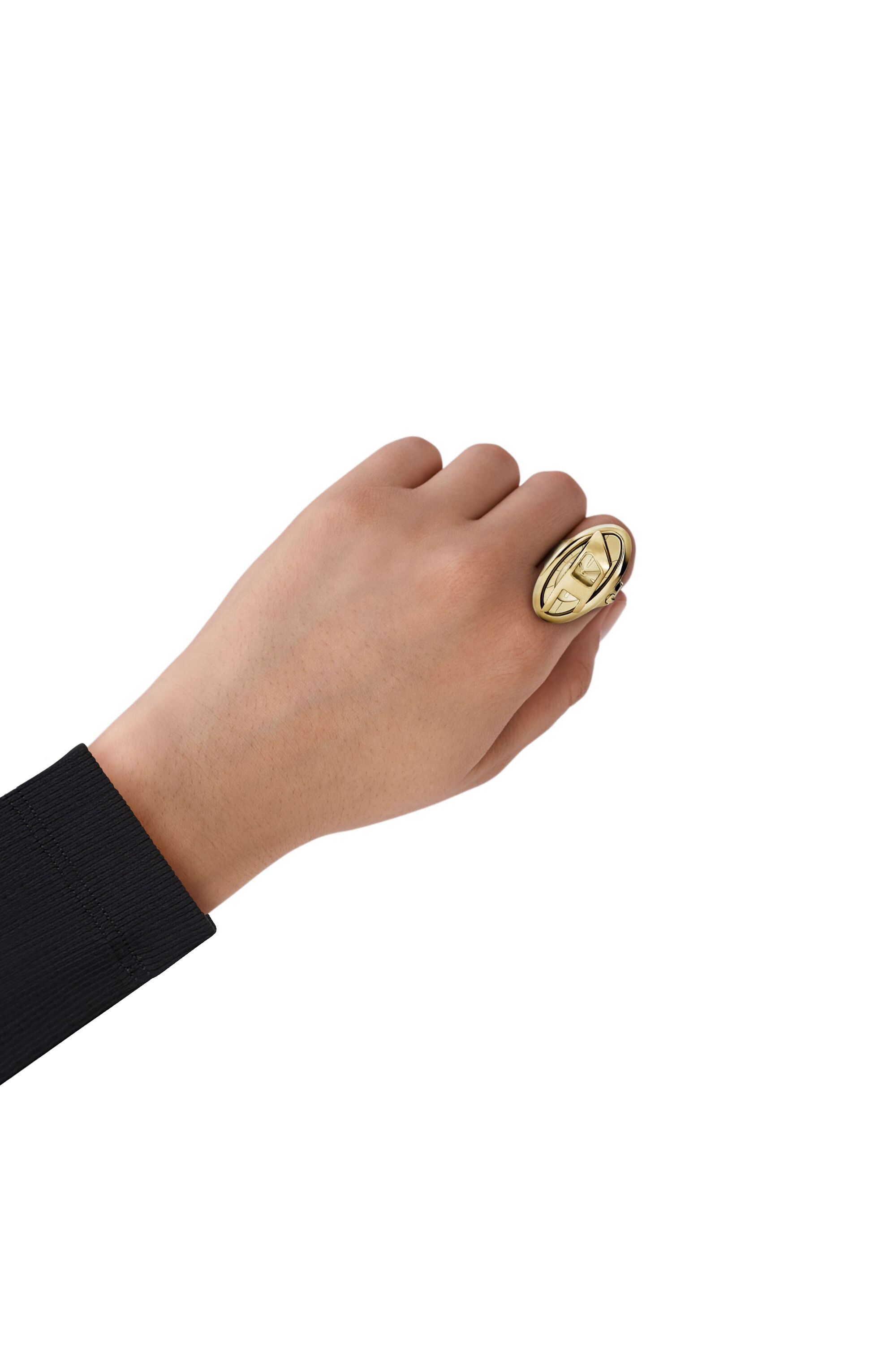 Diesel - DZ5626 WATCH, Woman's D-Era gold-tone stainless steel ring watch in Gold - 5