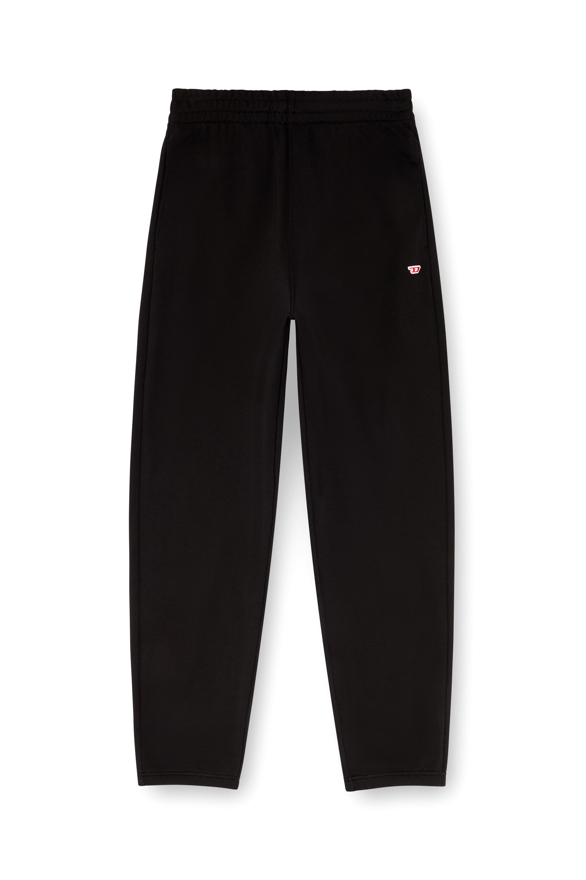 Men's Track pants with embroidered D patch | Black | Diesel