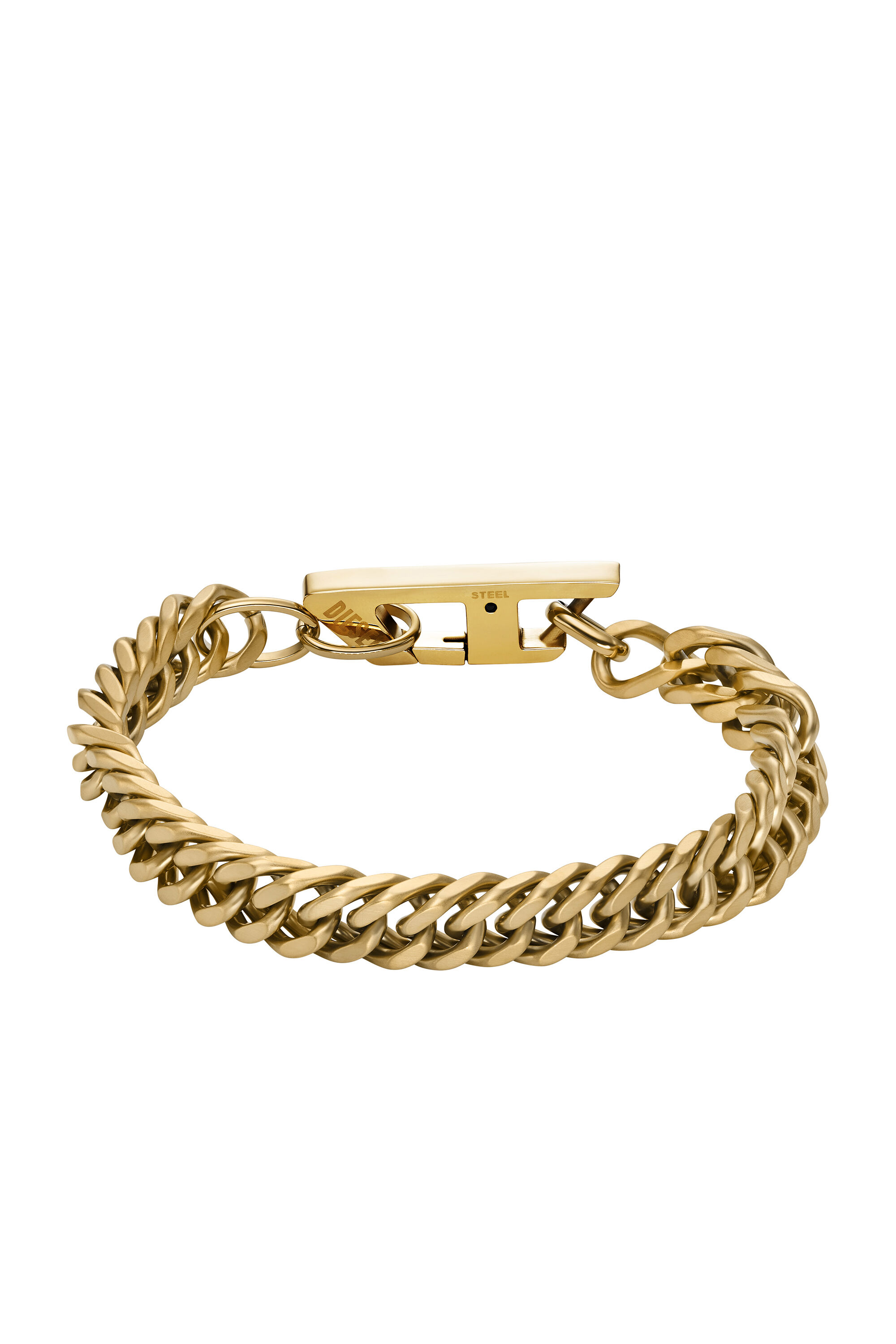 Women's Matte Gold-Tone Stainless Steel Chain Bracelet Women's Matte Gold-Tone Stainless Steel Chain Bracelet