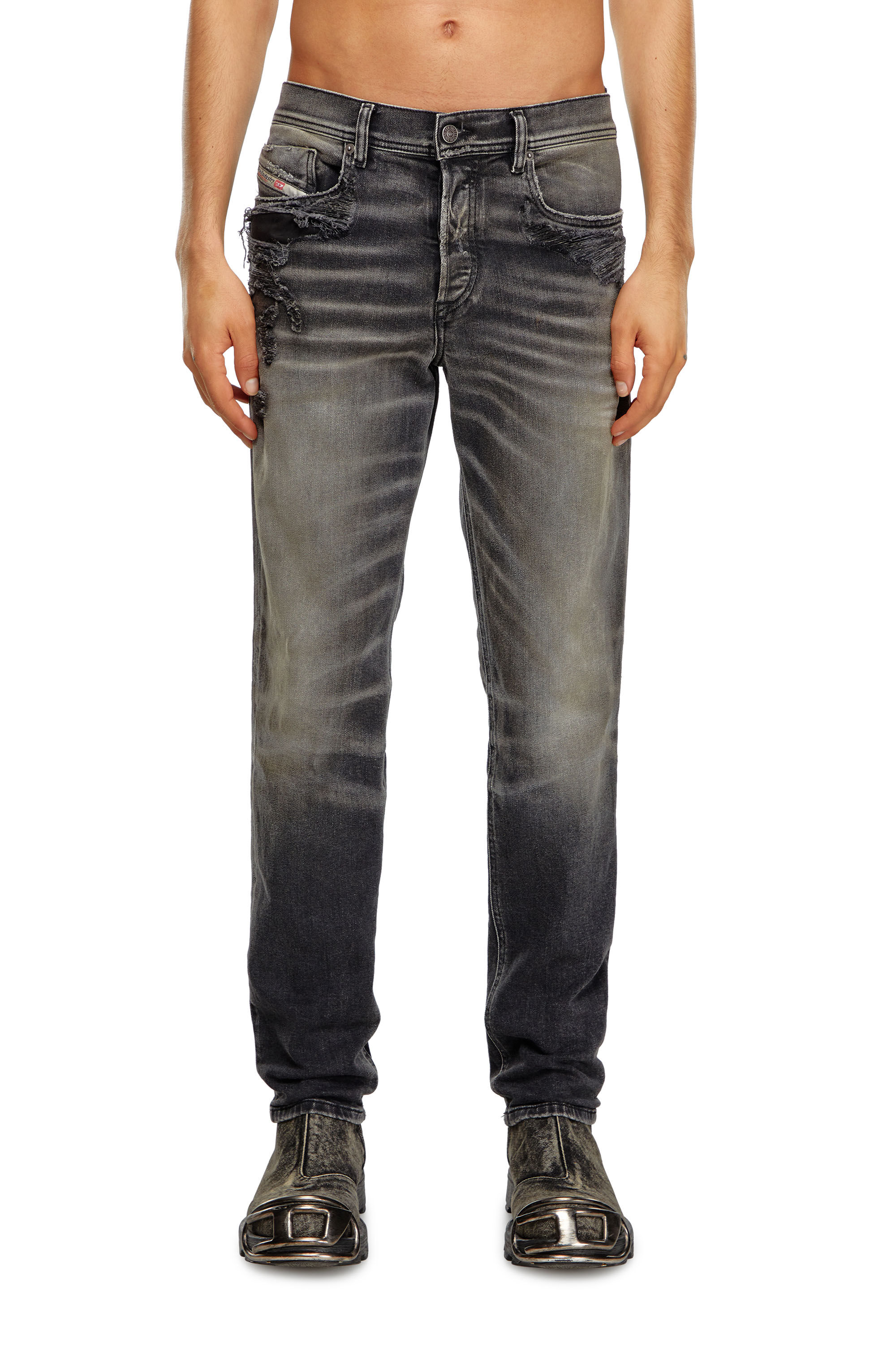 Diesel - Man's Regular Jeans 2023 D-Finitive 09K25, Black/Dark grey - 3