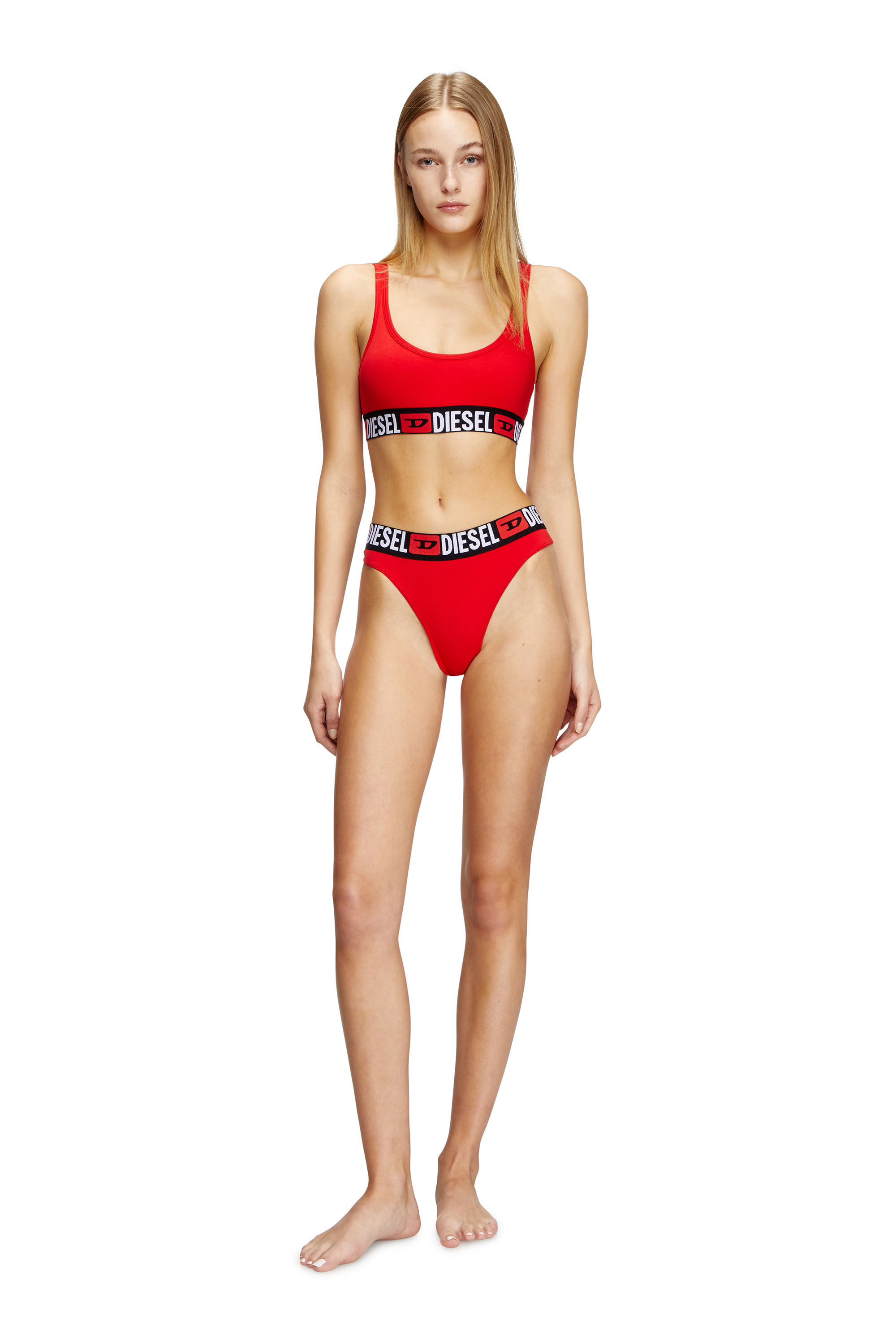 ショーツ DIESEL | UFST-STARS 3PACK STRING THONG MULTI (WOMEN) Women's 3-pack thongs with logo waist | Black | Diesel