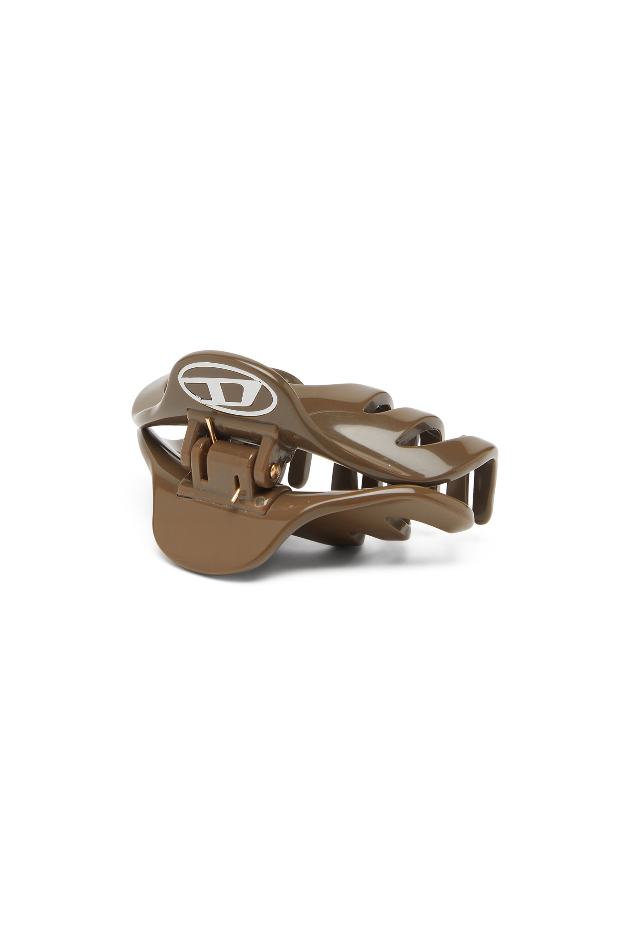 Women's Resin hair clip with Oval D logo | Brown | Diesel {{Country}}